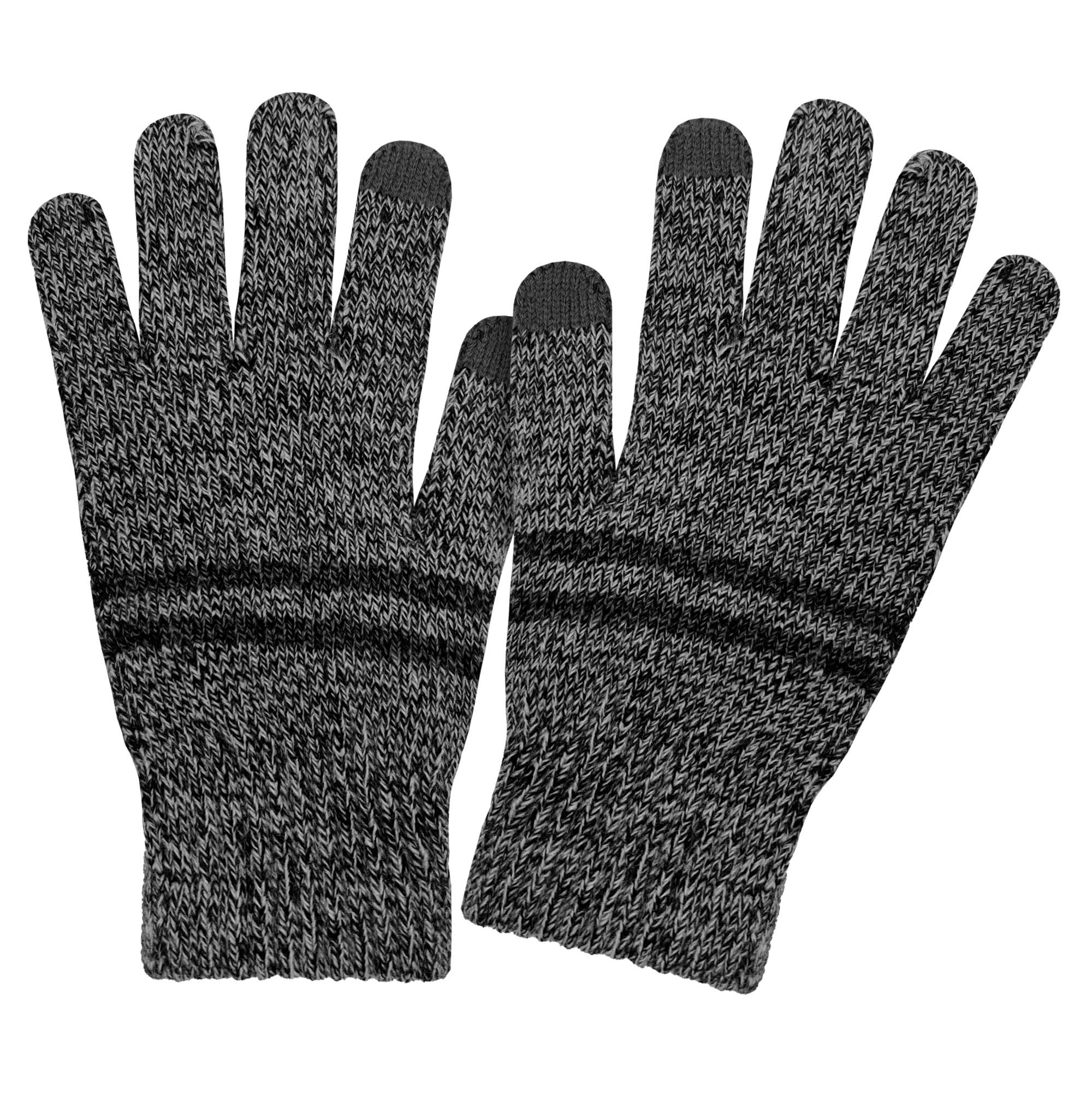 Mens Marled Touchscreen Glove - Grey