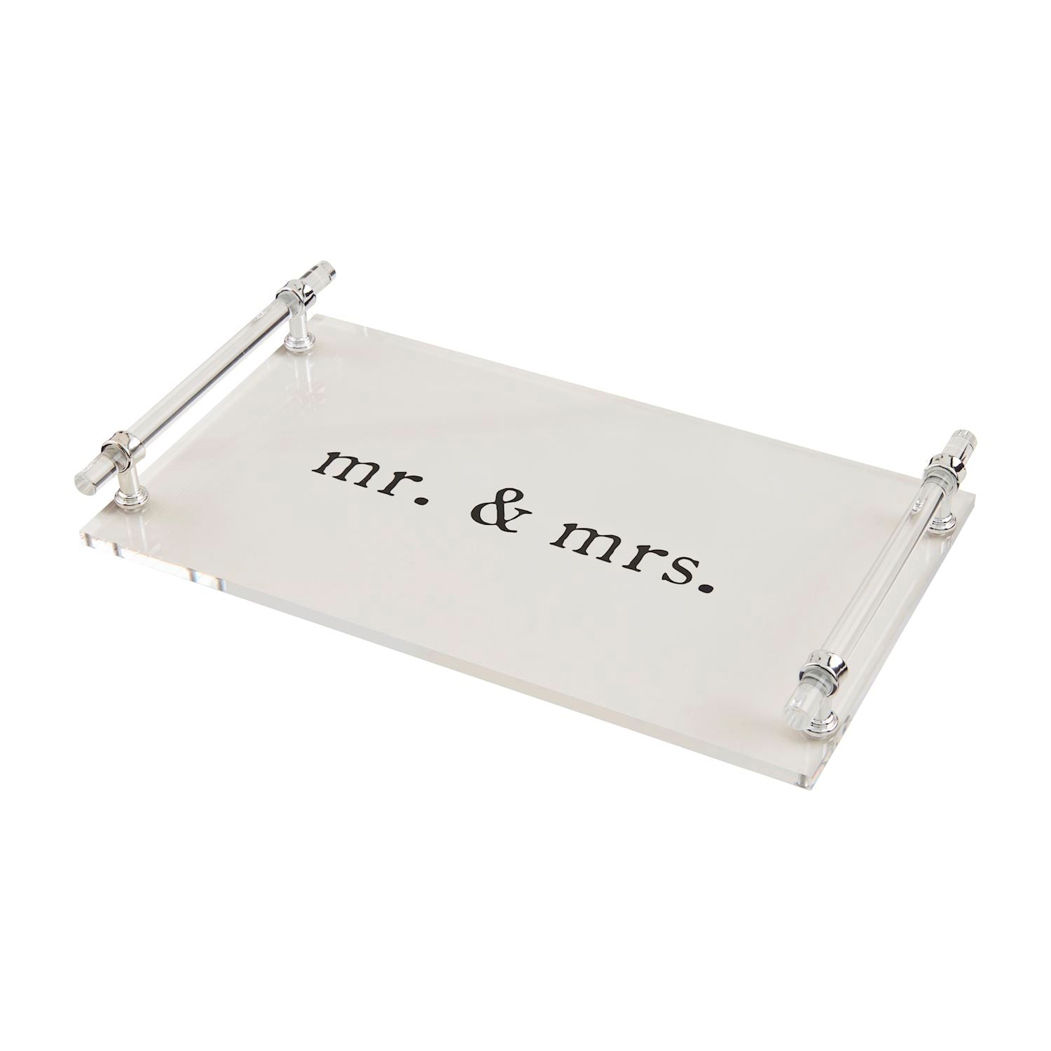 Plateau en acrylique Mr & Mrs