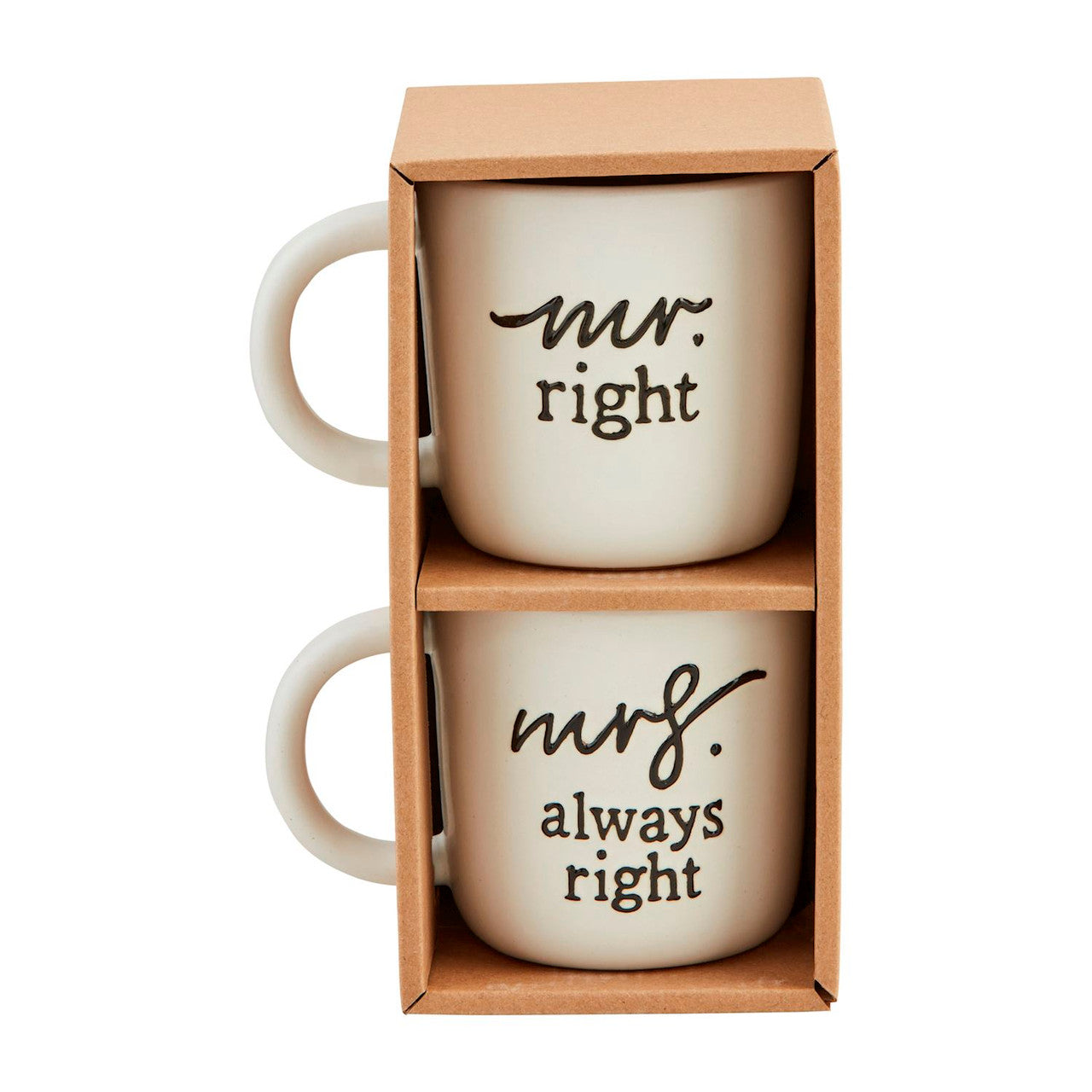 Ensemble de tasses Mud Pie Mr. Right et Mrs. Always Right
