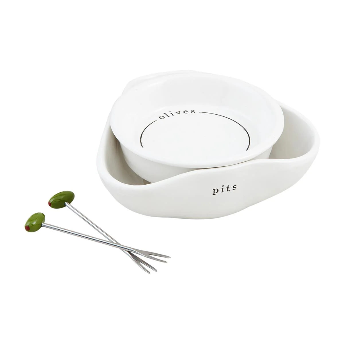 MudPie Stacked Olive Dish Set