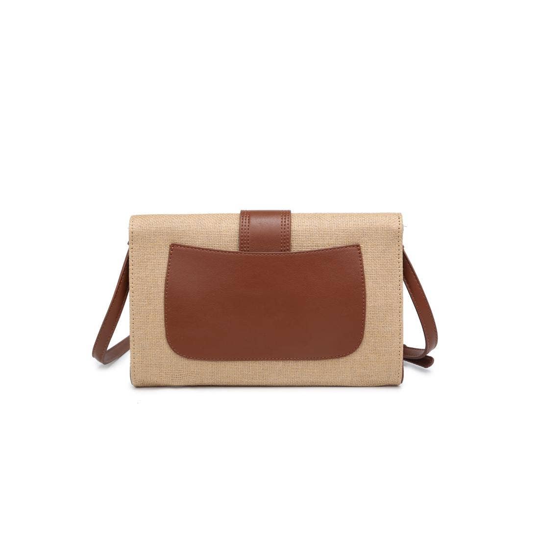 Straw vegan Crossbody bag: Natural Tan