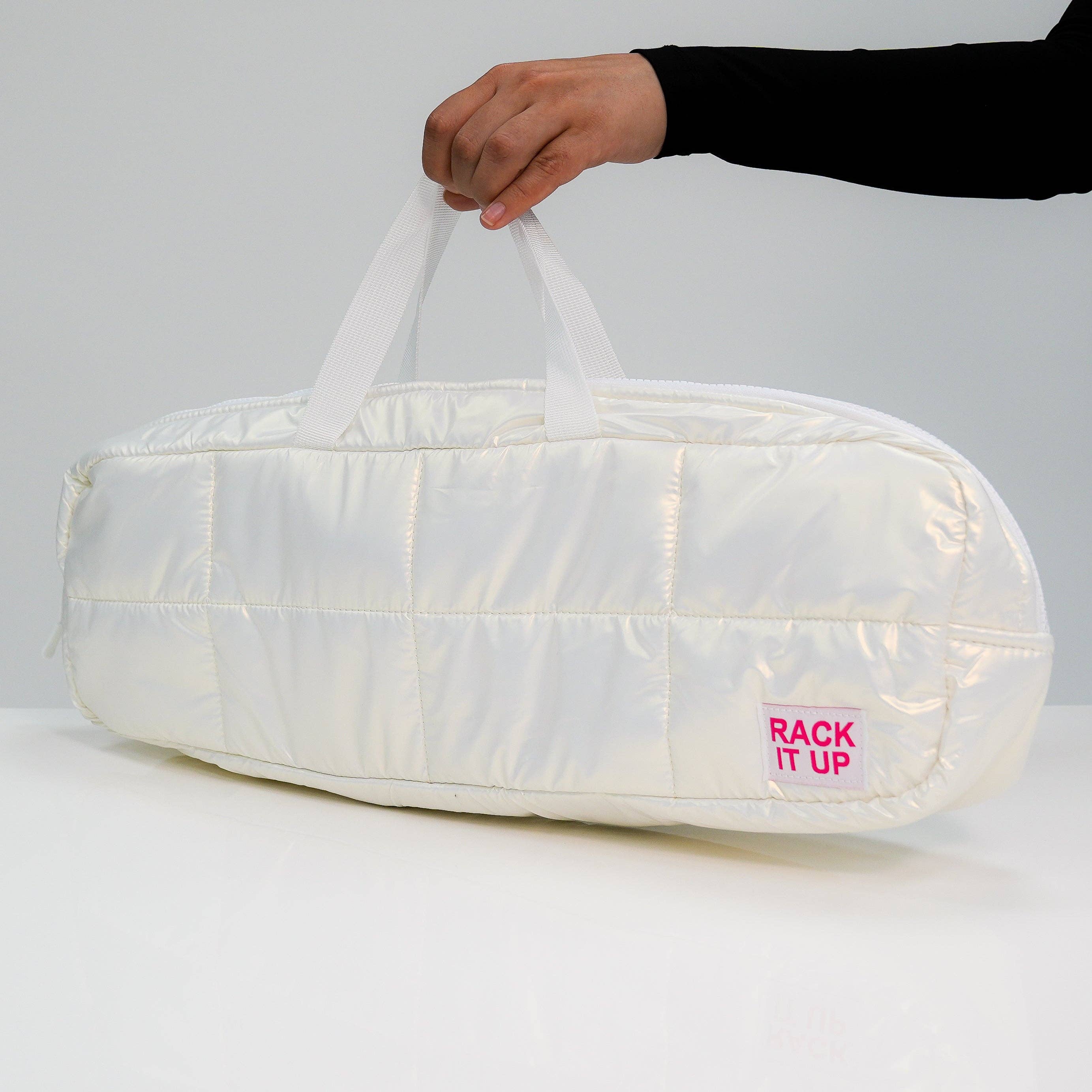Canasta / mahjong Metallic White Bag