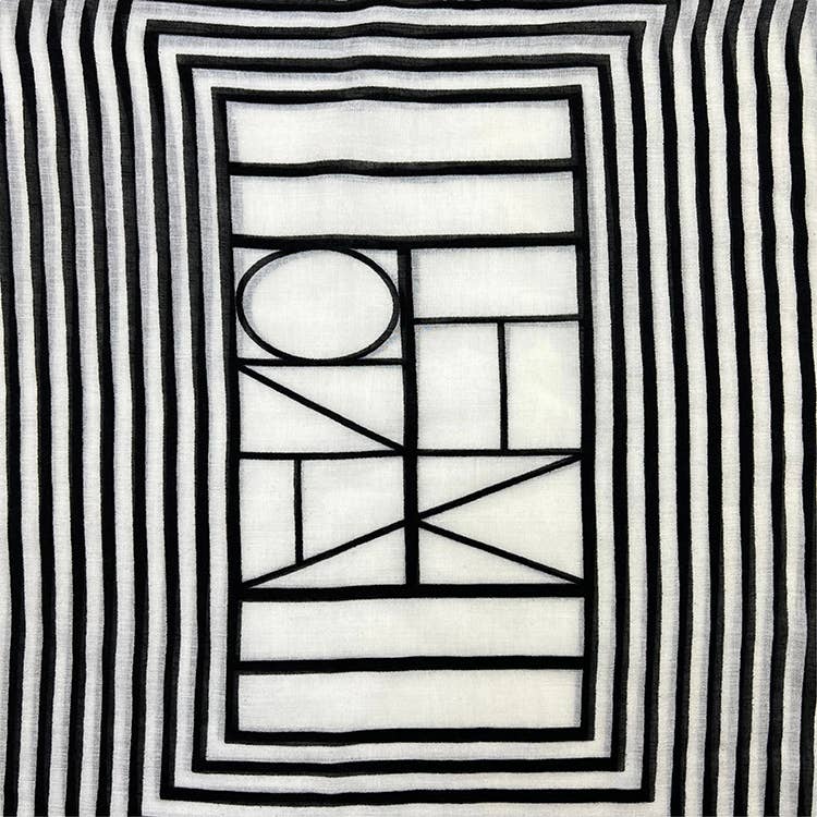 Rectangled Pattern Lightweight Scarf