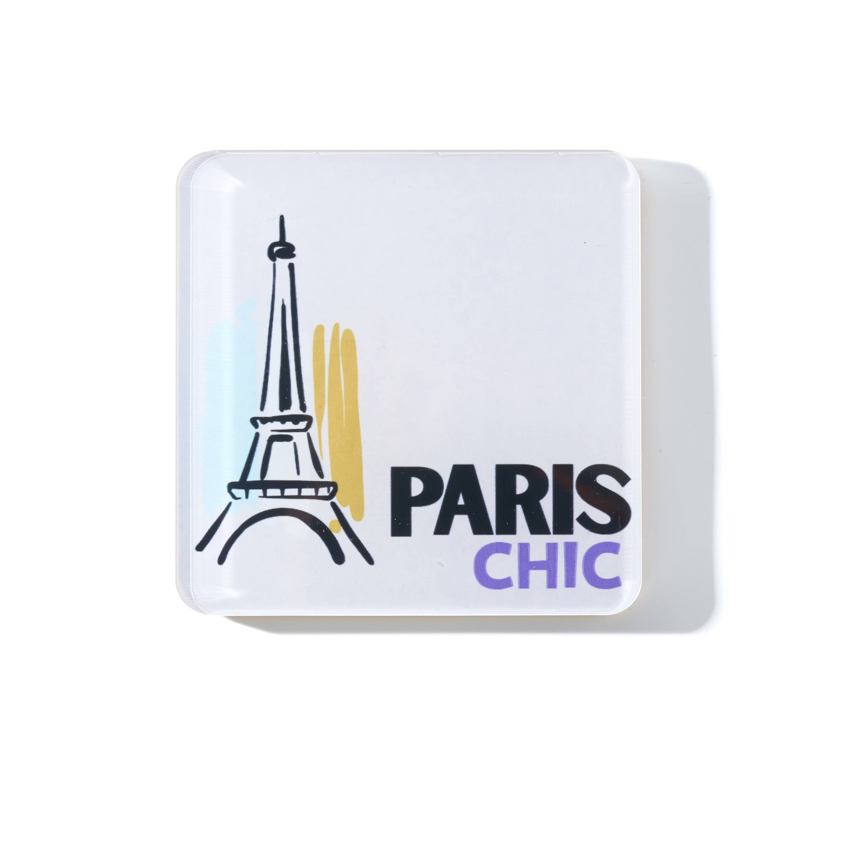 Set of 4 acrylic coasters in holder, Paris