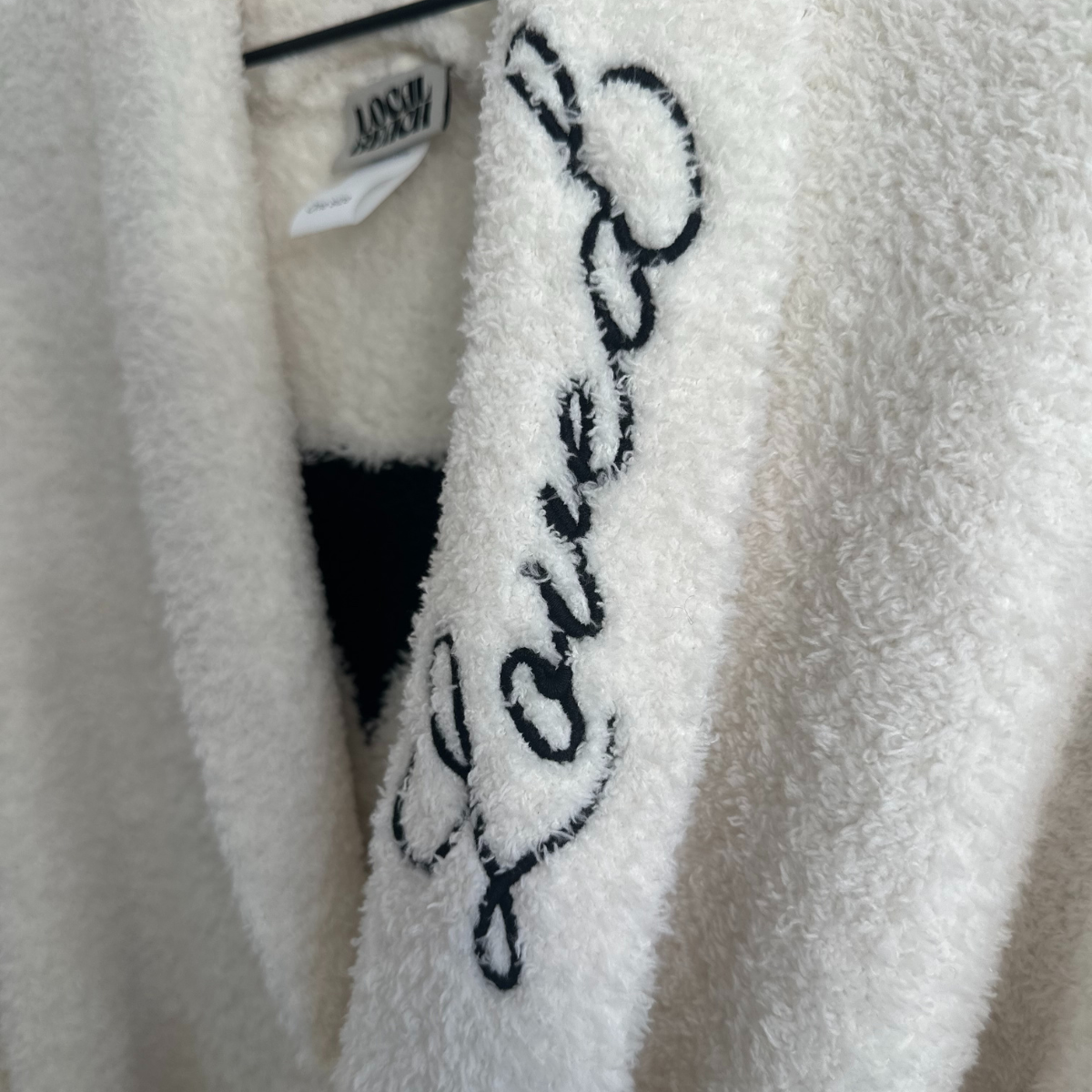 Heart Luxe Robe - Cream/Black