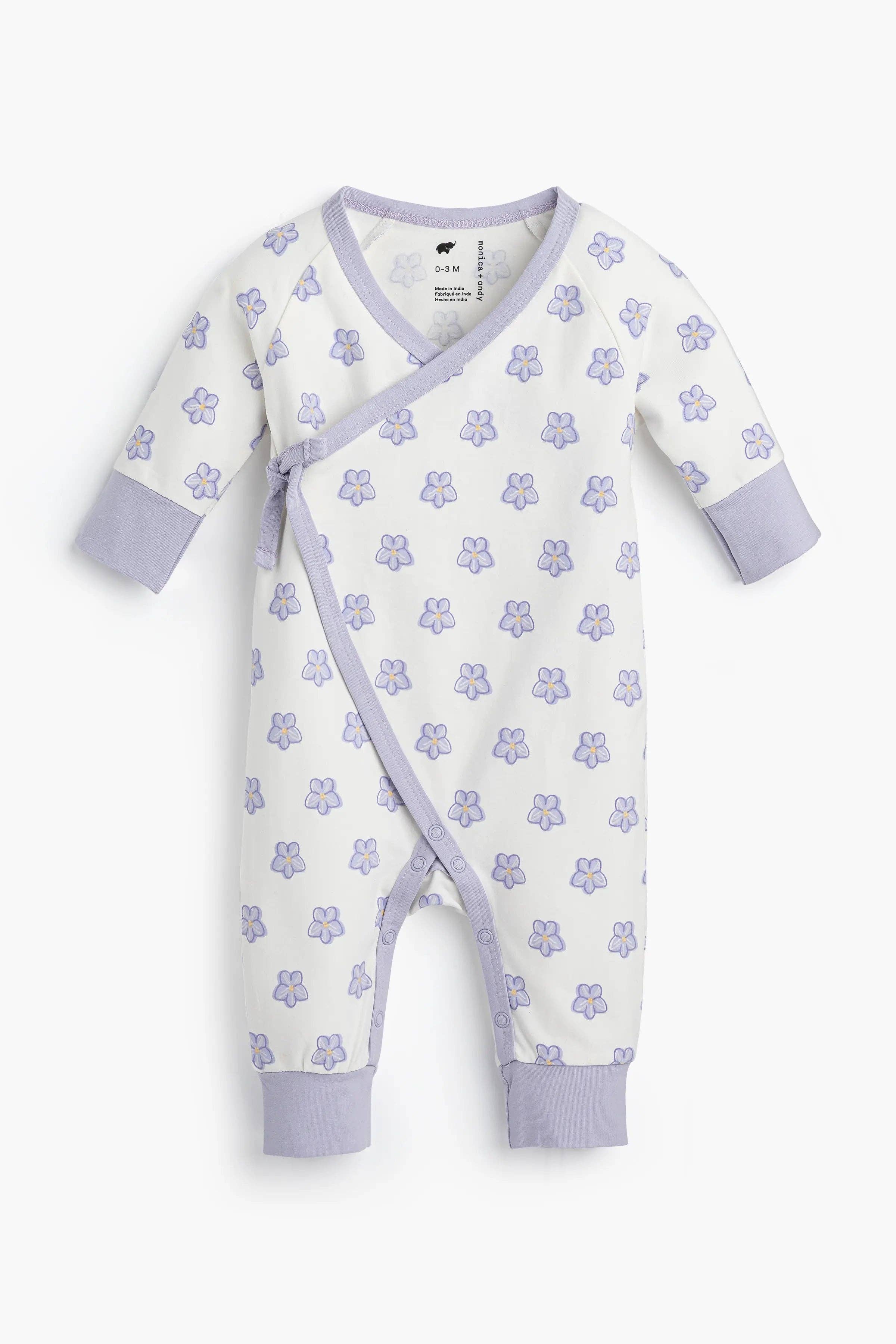 Kimono Tie One-Piece Sweet Violets