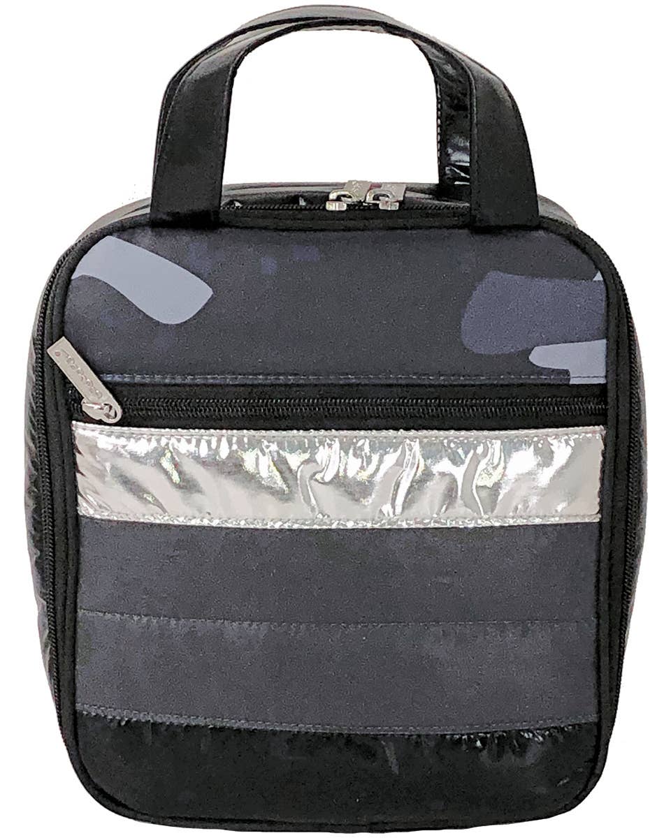Black Camo Puffer Lunch Tote
