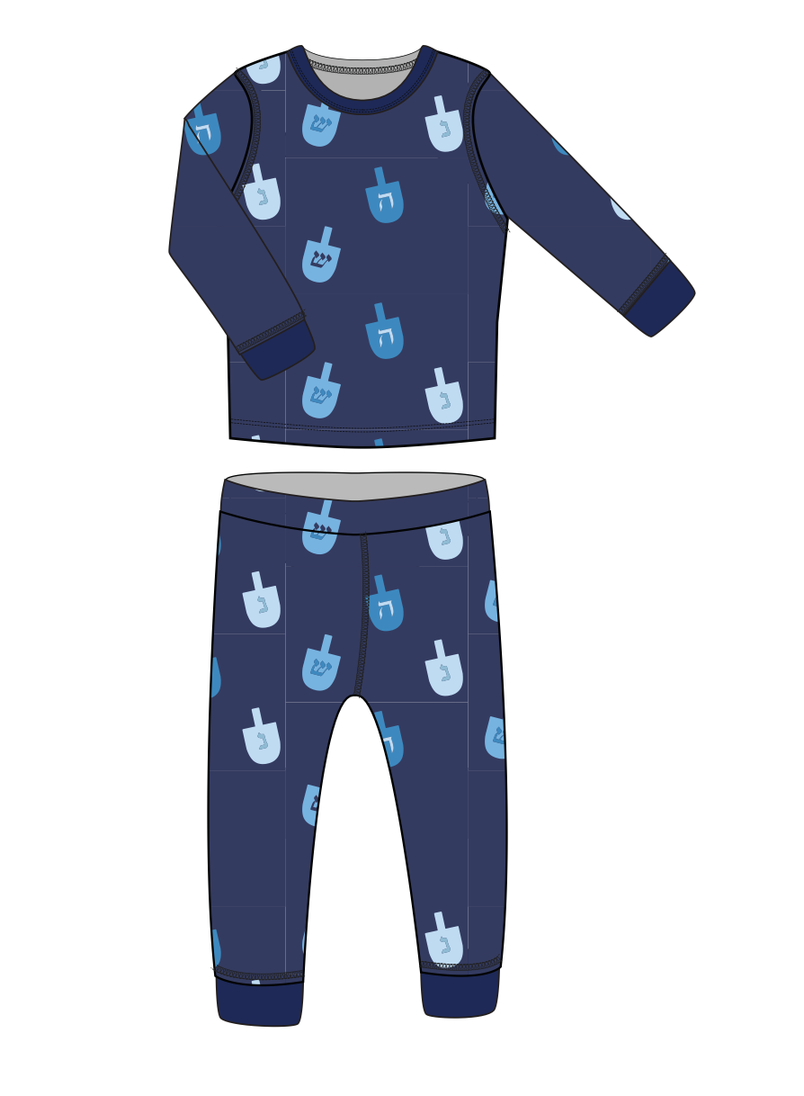 Two-Piece Set Hanukkah Dreidels