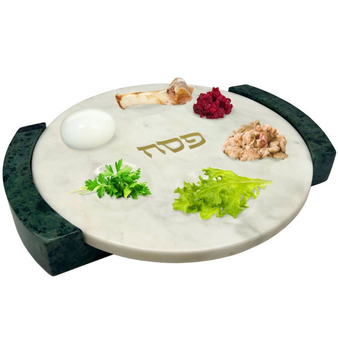 2-in-1 Marble Seder Plate