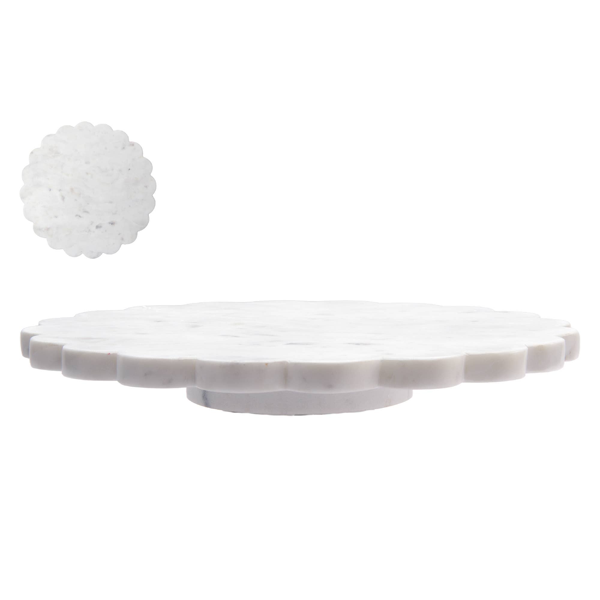 Marble Scallop Lazy Susan 12’’