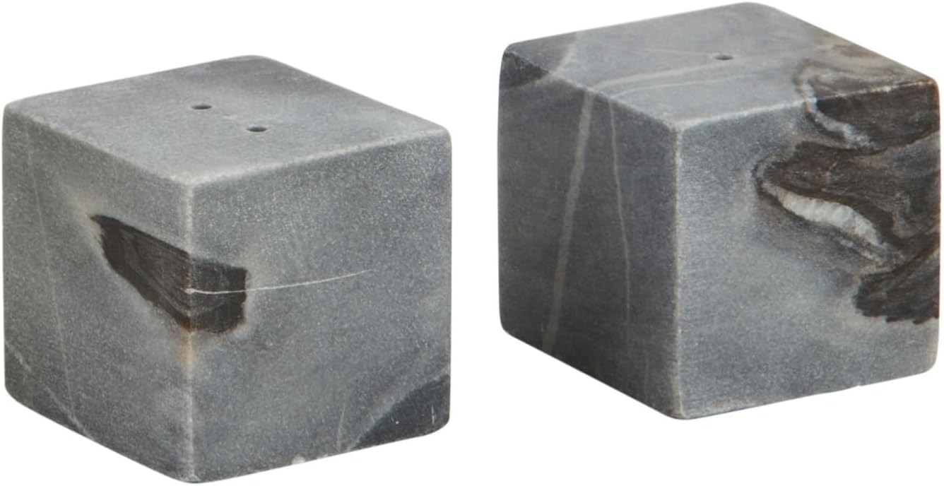 Mudpie grey Marble Salt And Pepper Set