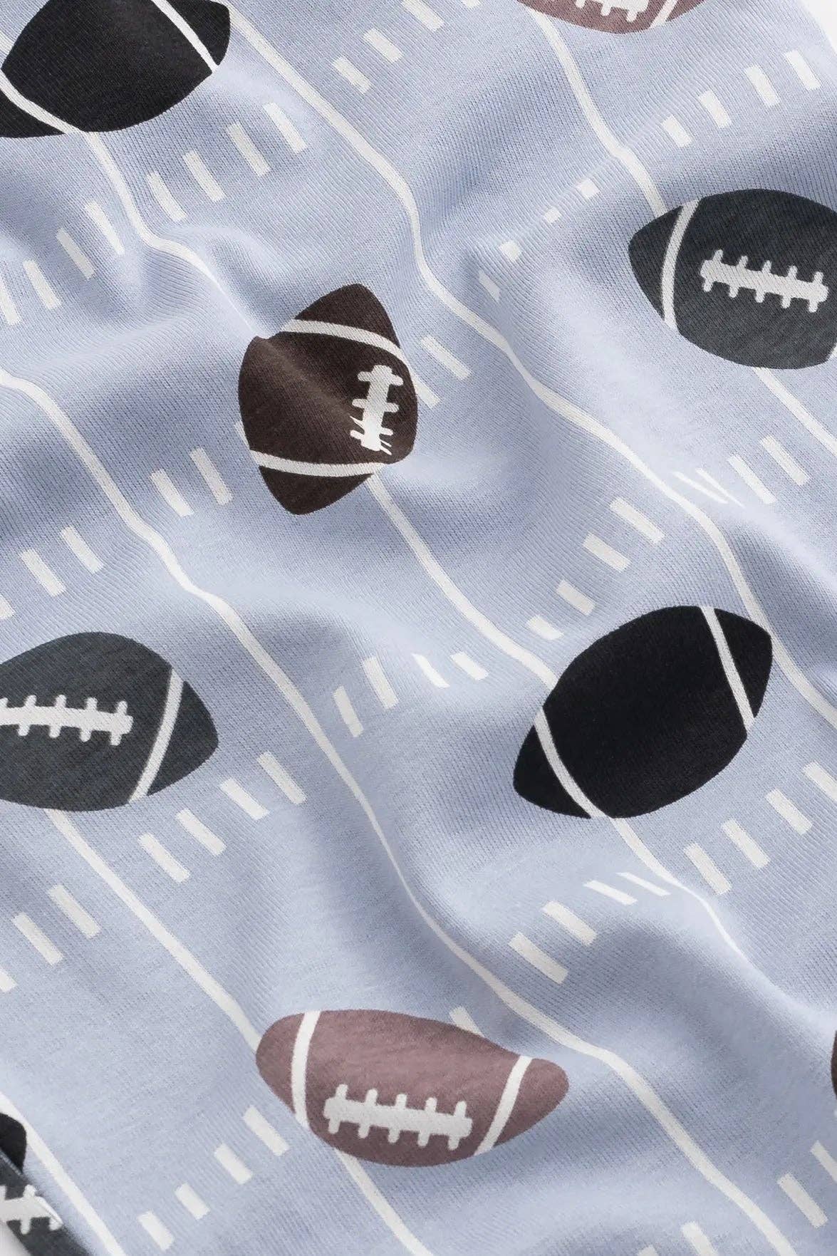 Two-Piece Pajama Set Football Fun