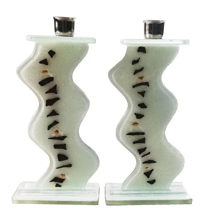 Handmade Fused Glass candlesticks