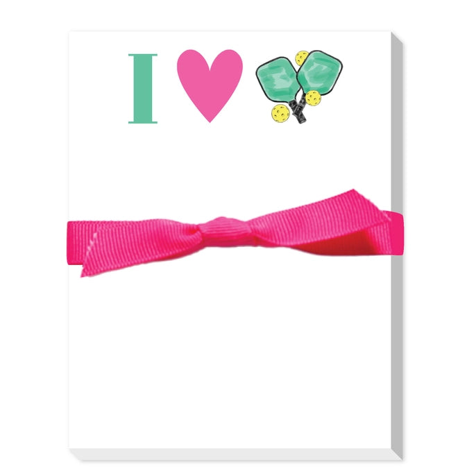 I Love Pickleball (Paddle) Mini Notepad