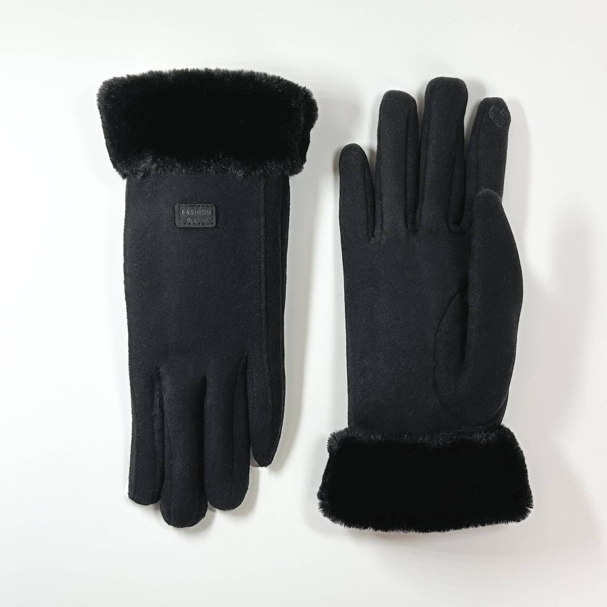 Microsuede Gloves - Black