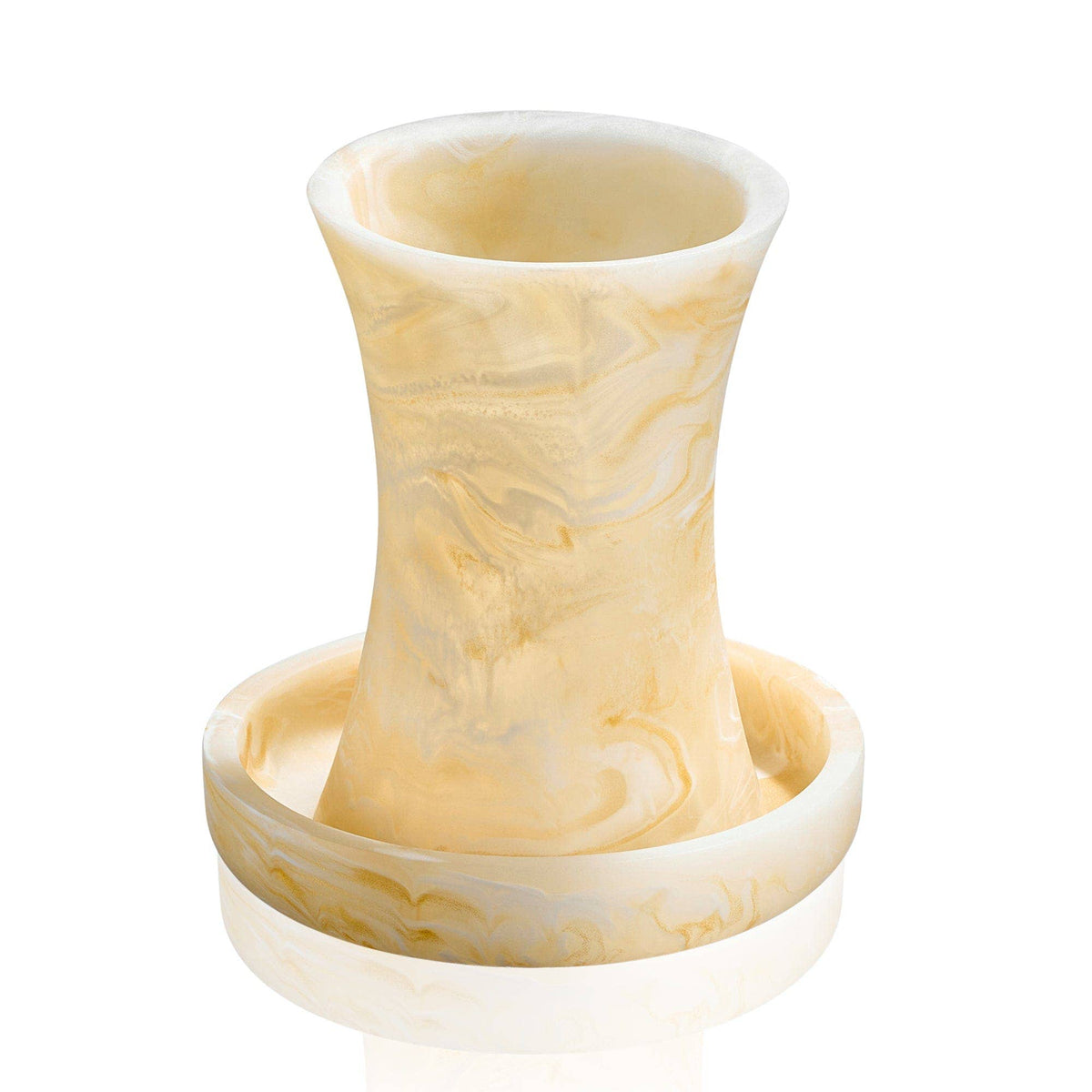 Resin Kiddish Cup - gold resin marble