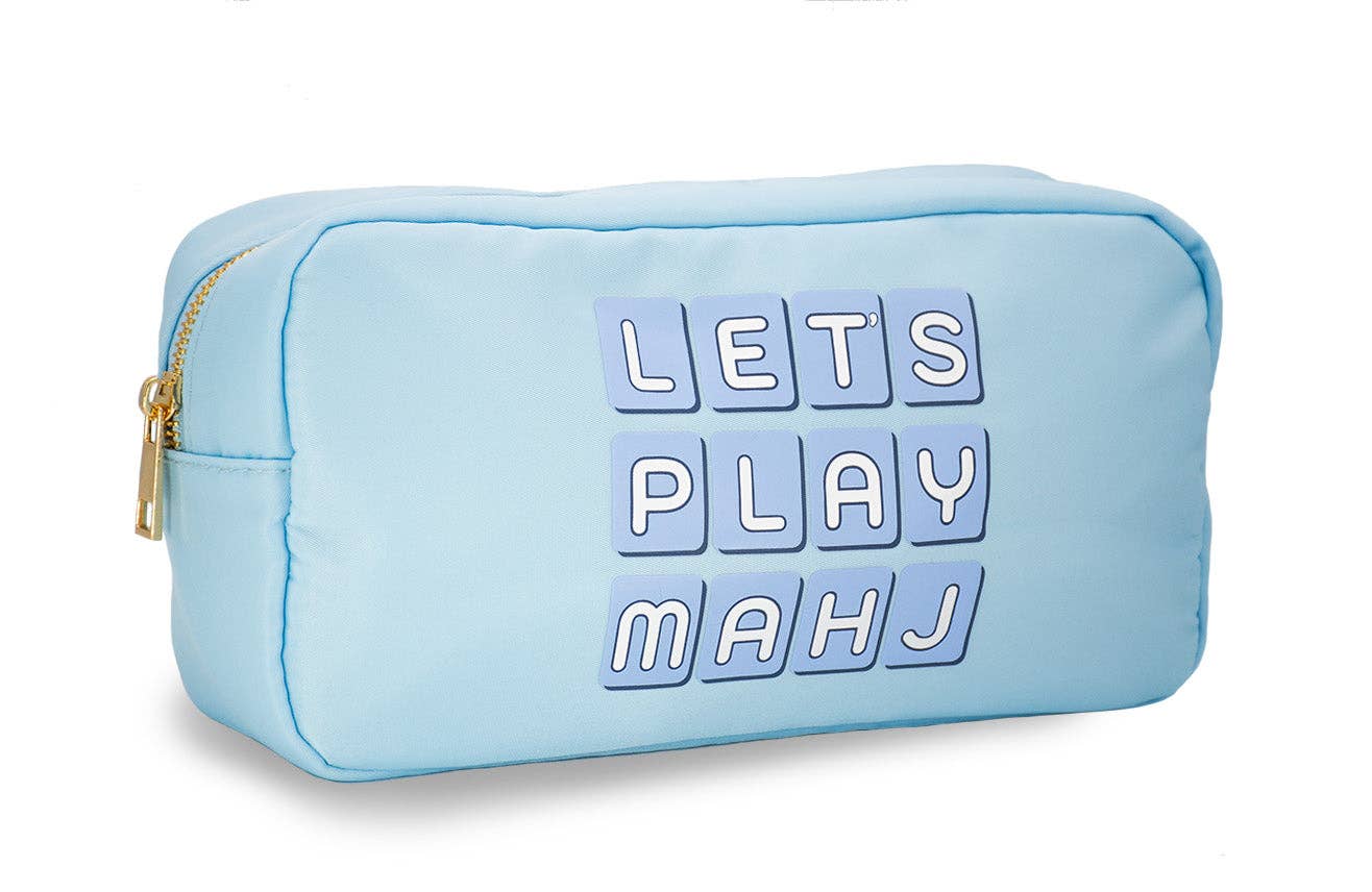 "Let's Play Mahj" Nylon Zip Tile Bag