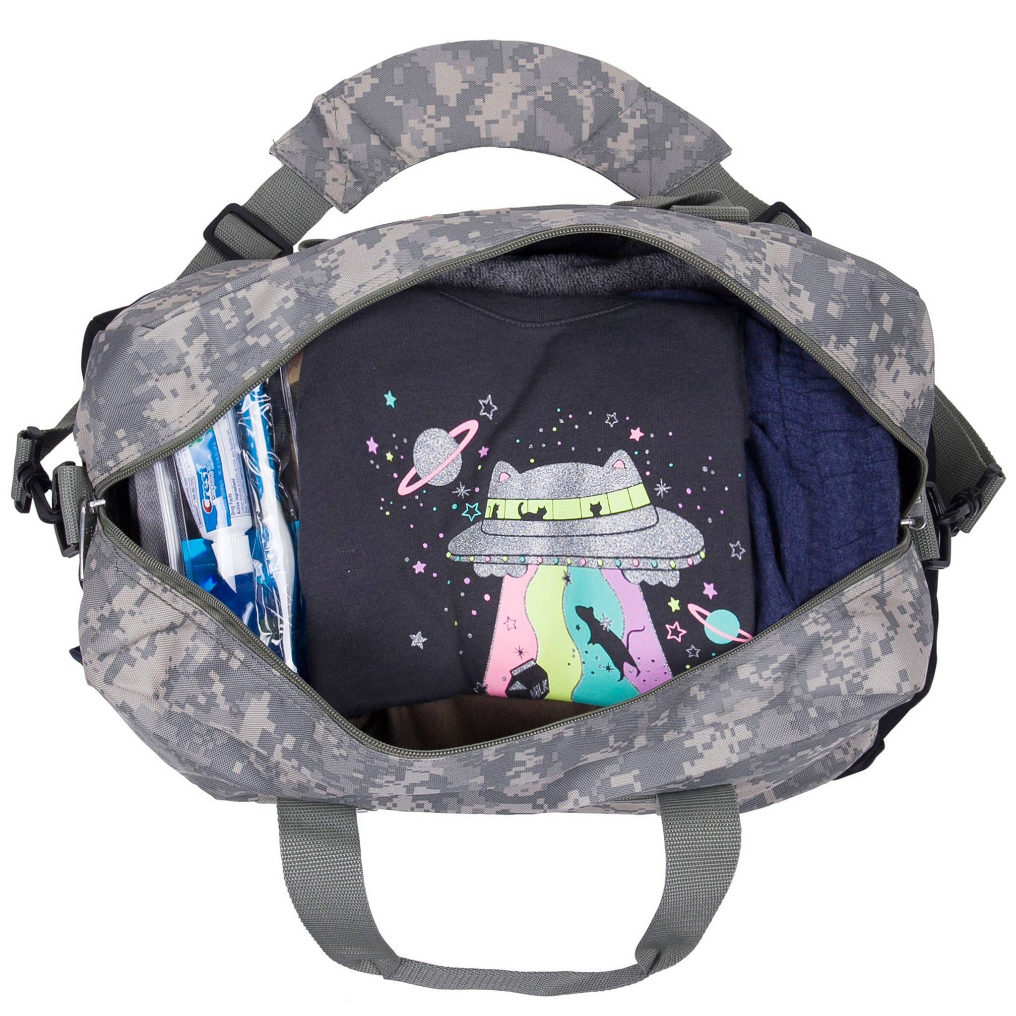 Digital Camo Overnighter Duffel Bag