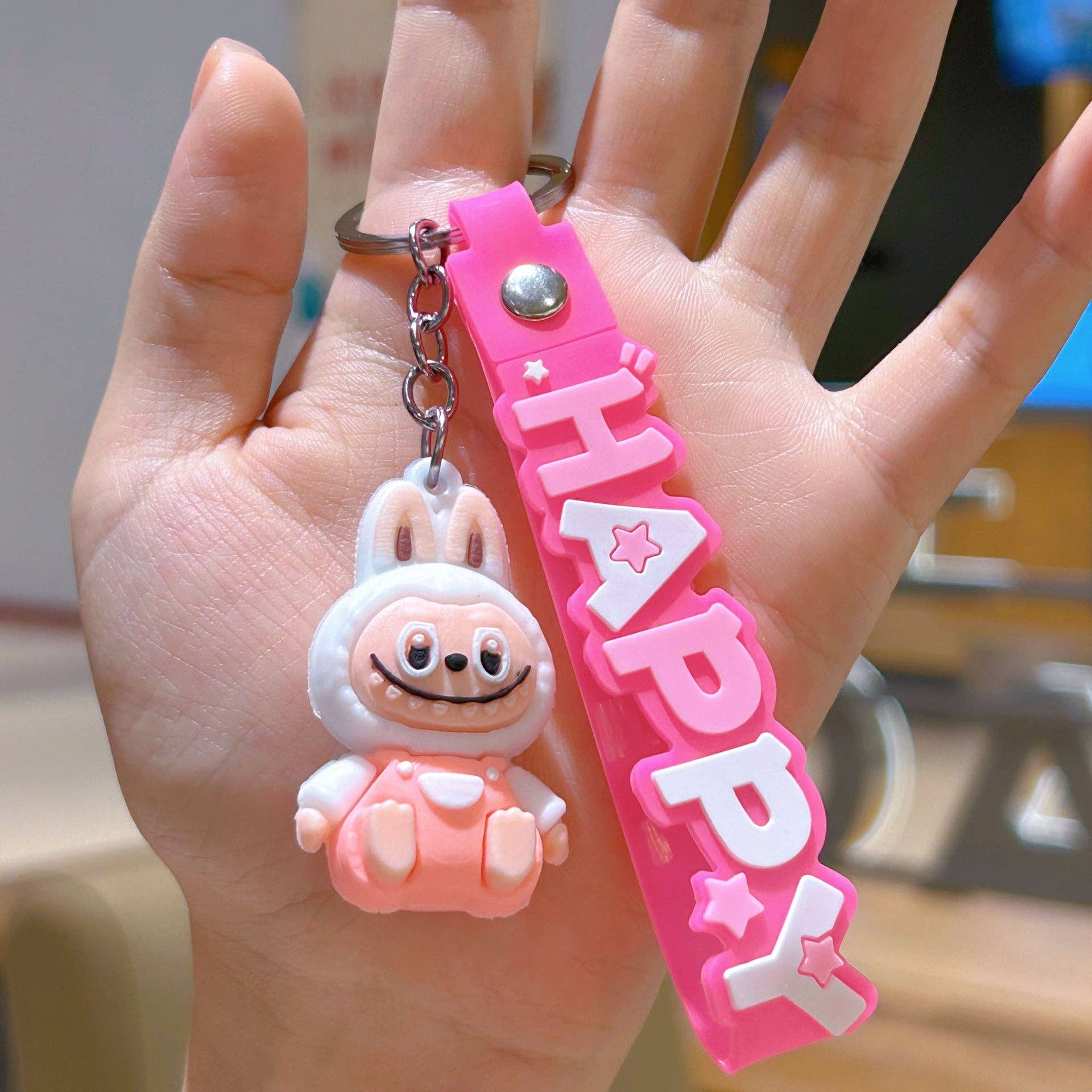 Silicone Labubu Keychain/Bag Charm
