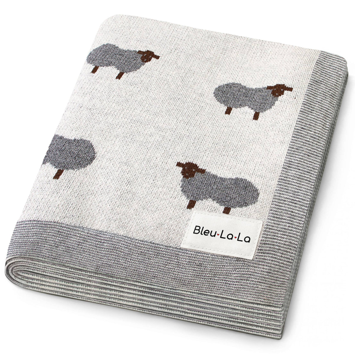100% Cotton Baby Blanket - ivory Sheep