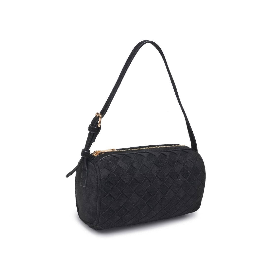 Vegan leather woven Shoulder Bag