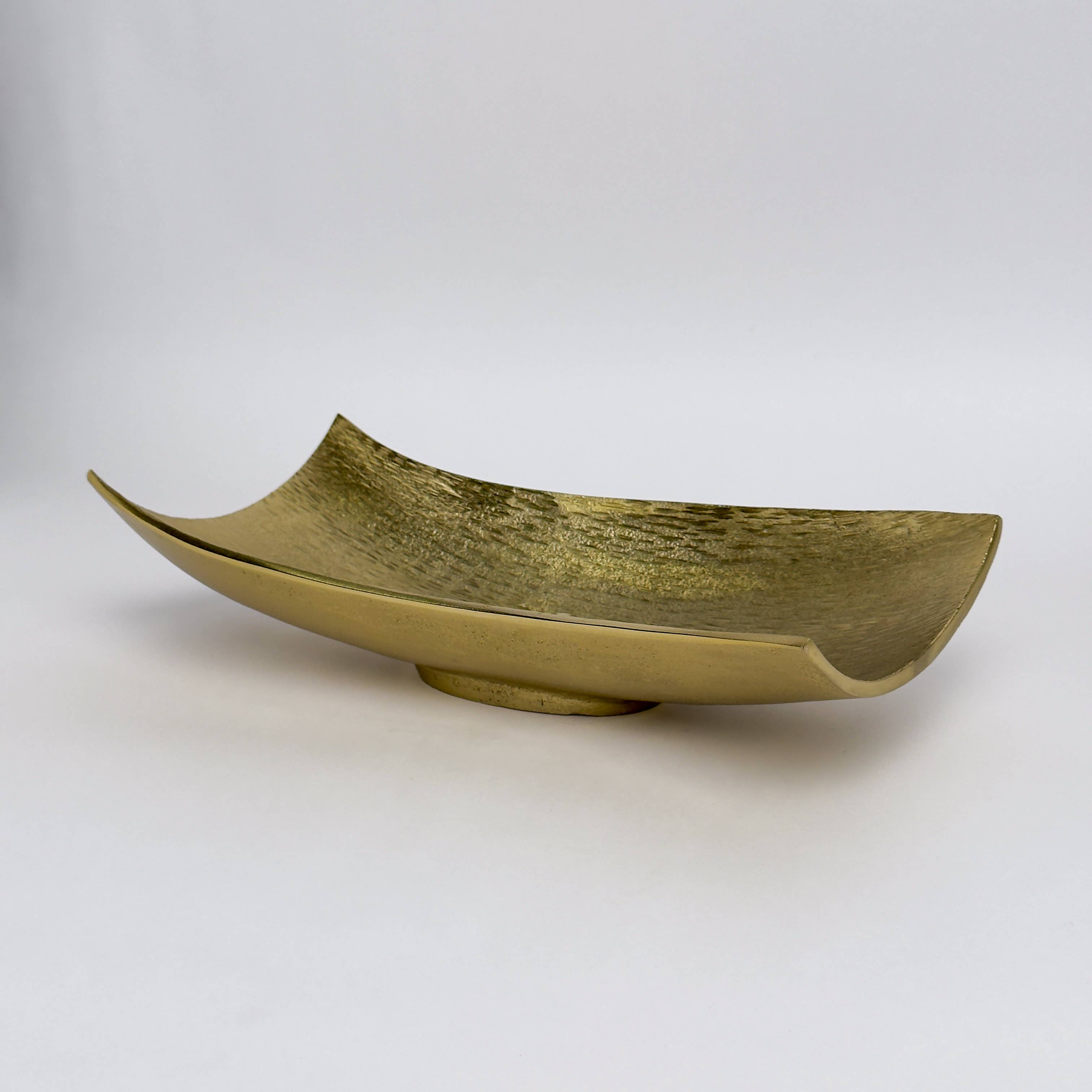 Large Flared gold Rectangle Tray