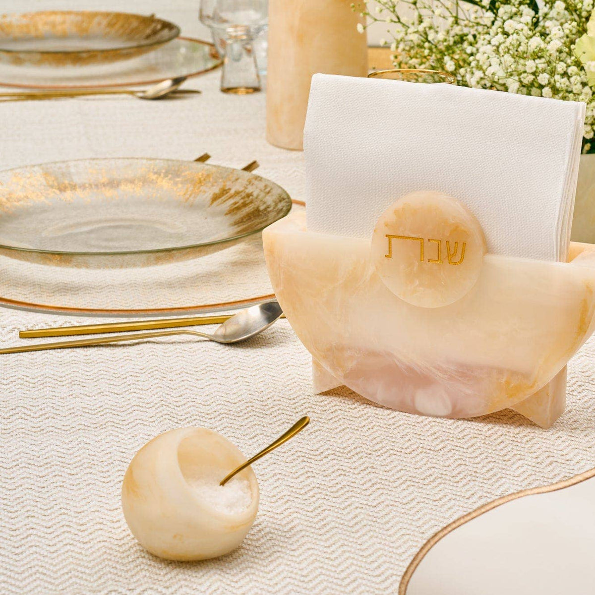 Resin Salt Cellar - amber