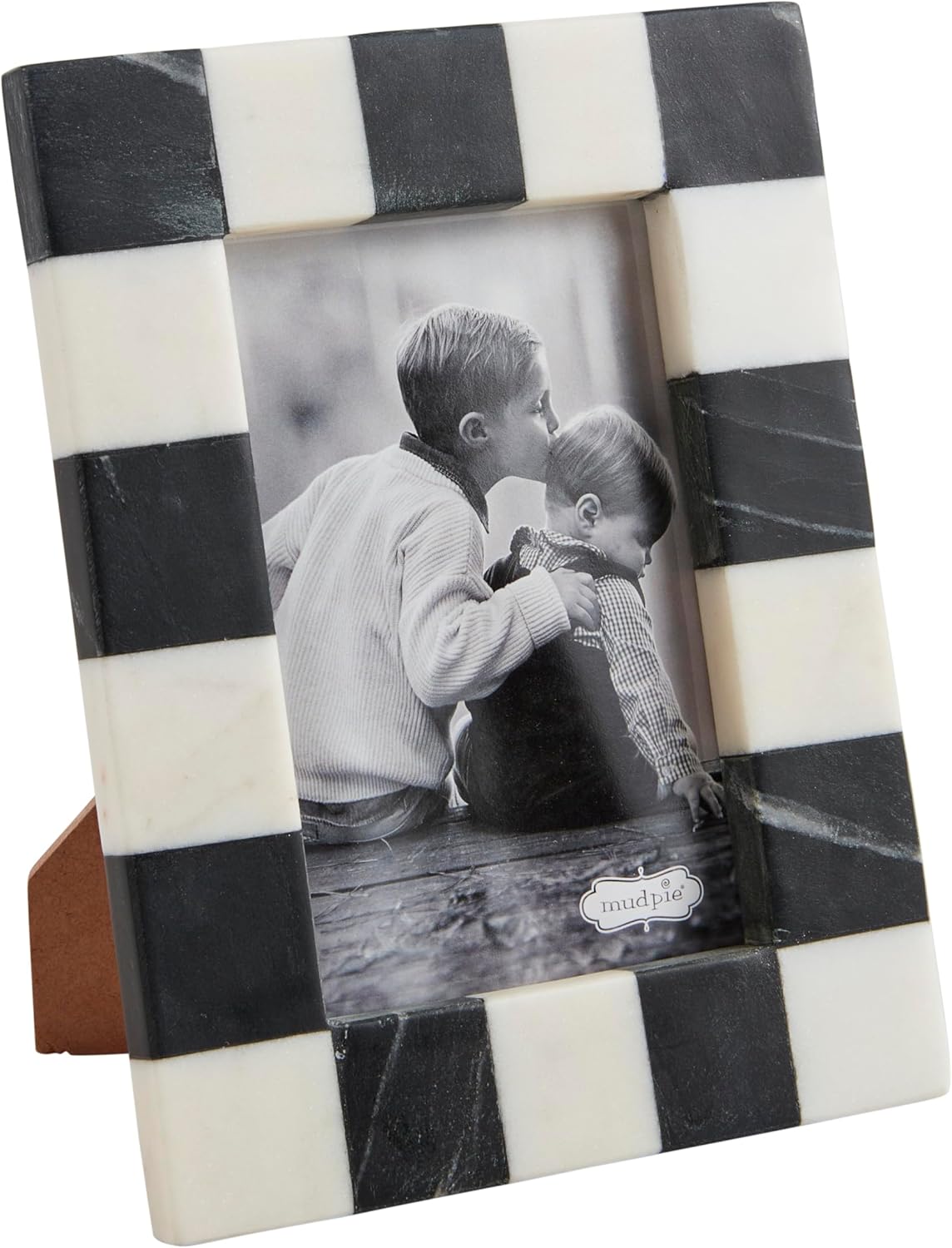 Mud Pie 4X6 Checkered Marble Frame