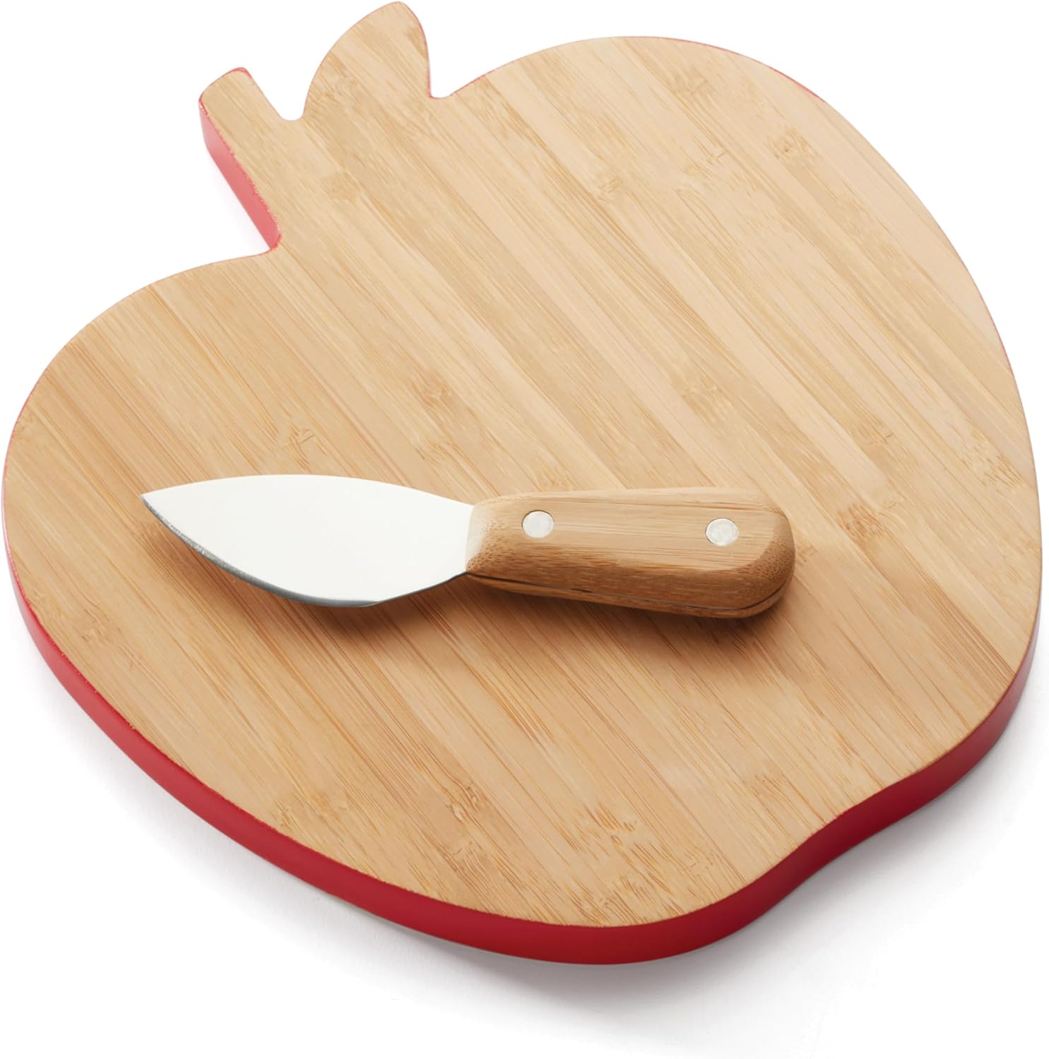 Kate Spade Apple shaped Wood Board with Knife