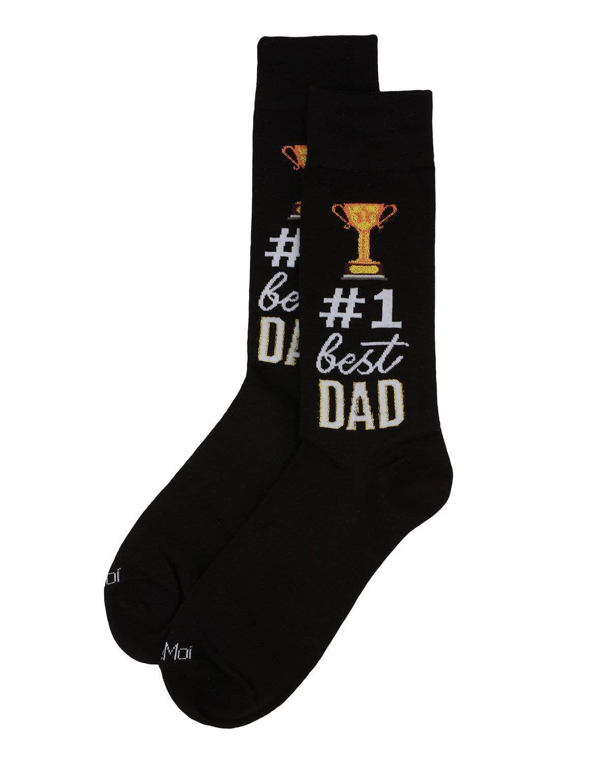 #1 Dad Mens Bamboo Crew Sock