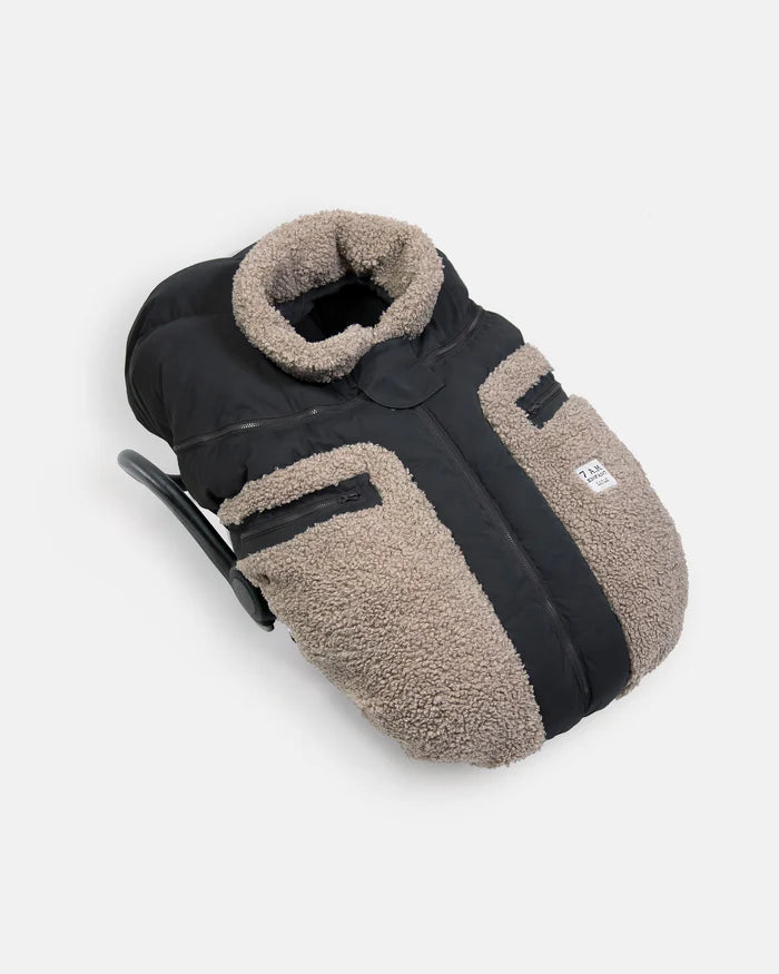 7AM Car Seat Cocoon Teddy - Oatmeal