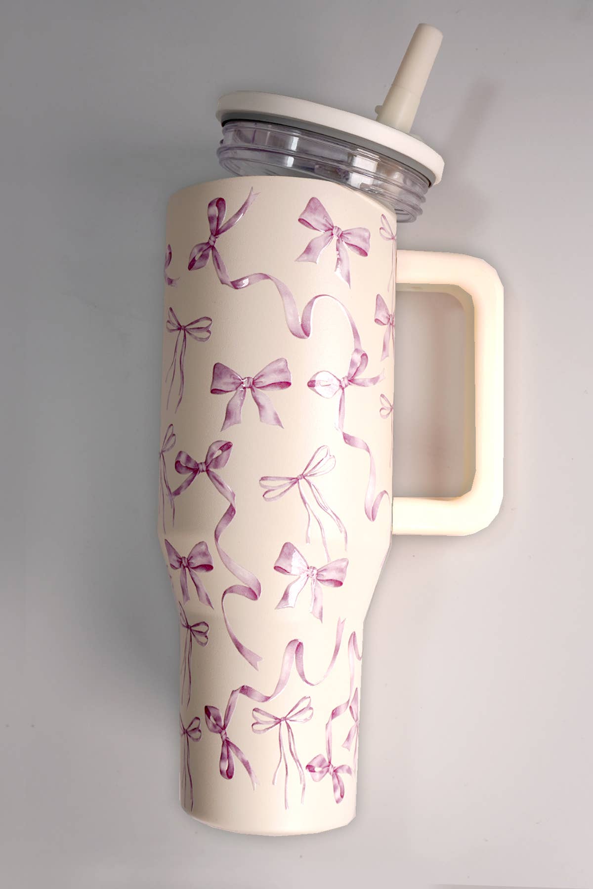 BOW CREAM STAINLESS STEEL TUMBLER