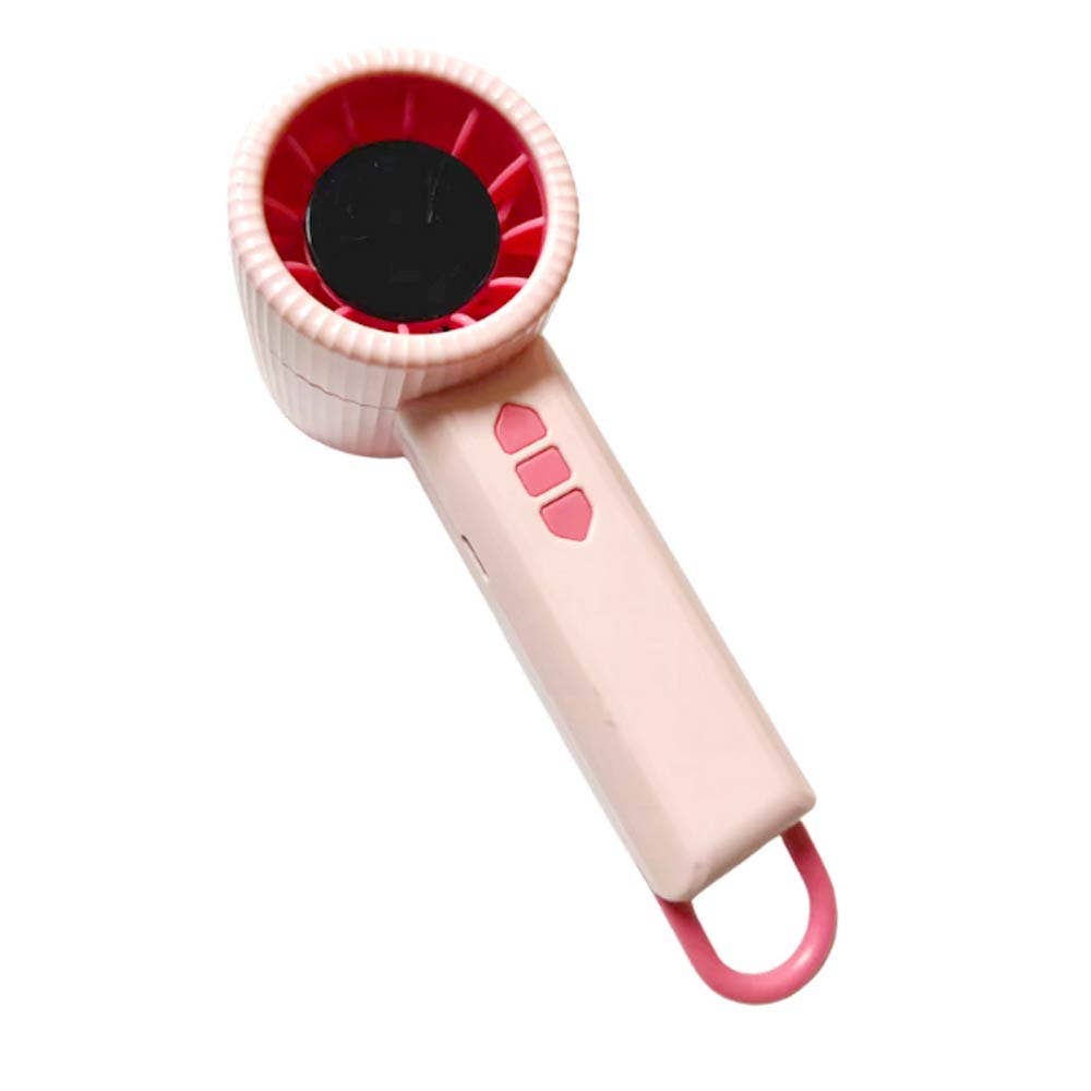 Adjustable Handheld Mini Fan: Pink