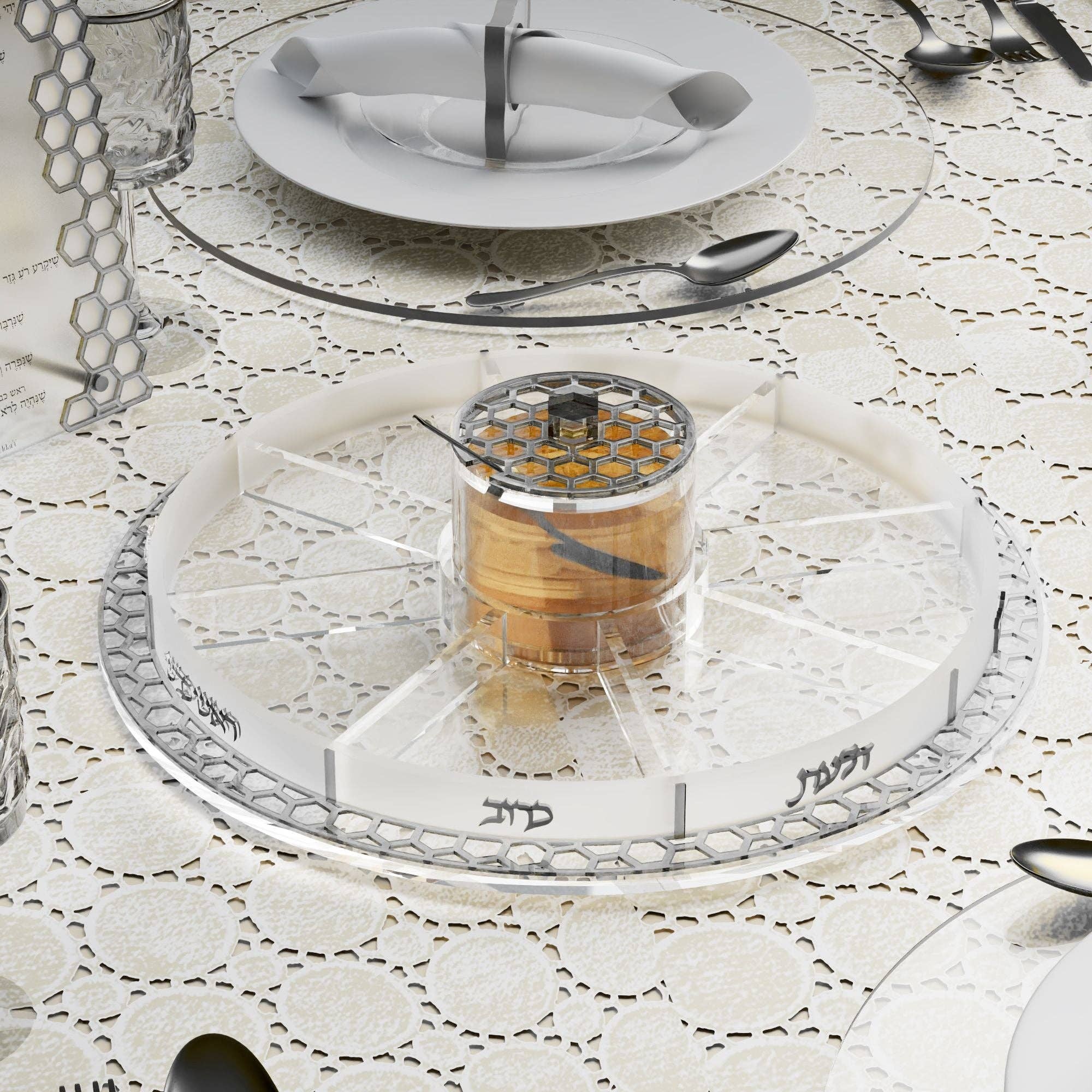 Honeycomb Simanim Tray - silver