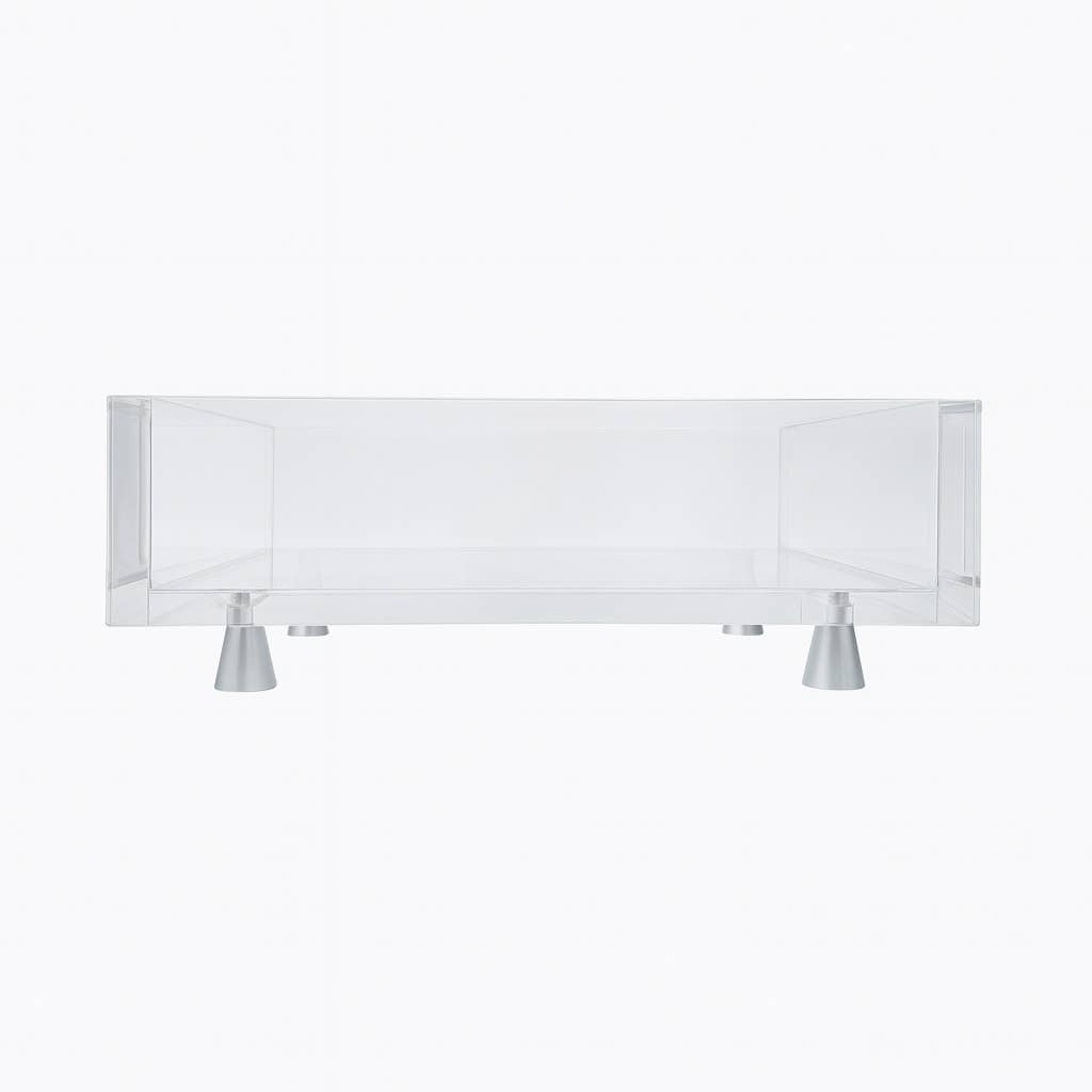 Footed Napkin Holder, Silver - Lunch/Dinner