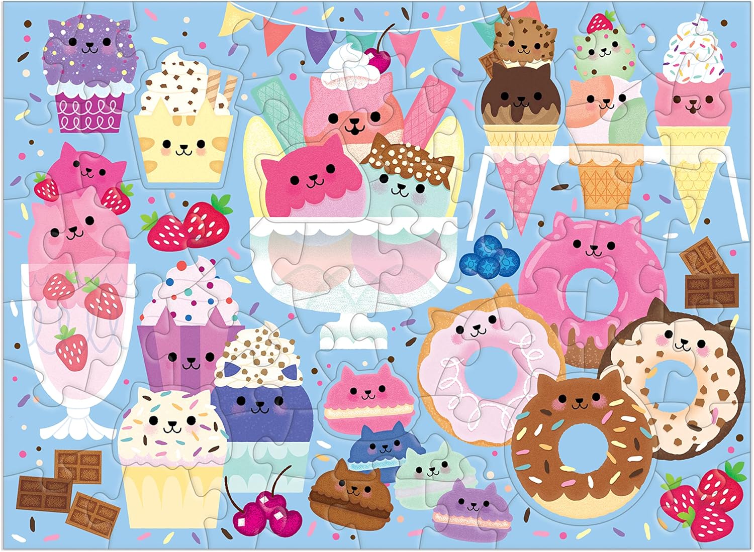 Mudpuppy Cat Cafe 60 Piece Scratch & Sniff Puzzle