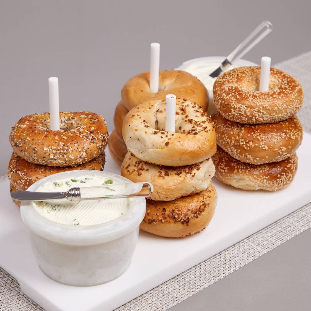Bagels on Board WhiteTray - Acrylic