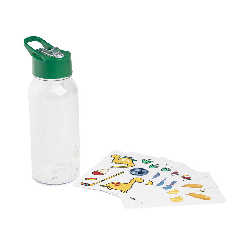 24oz Diy Sticker Bottle Water Bottle Green
