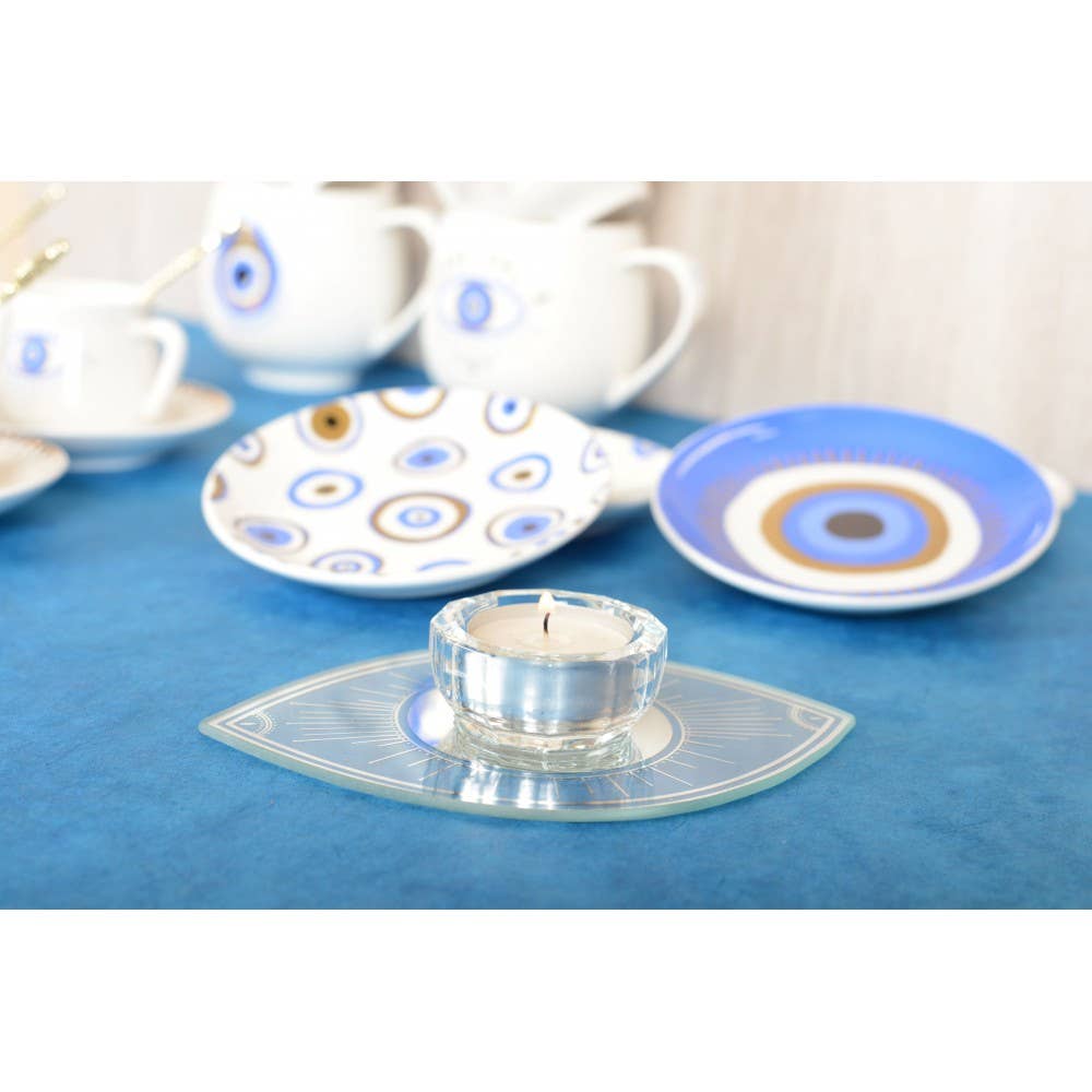 bougeoir ovale en forme d'œil