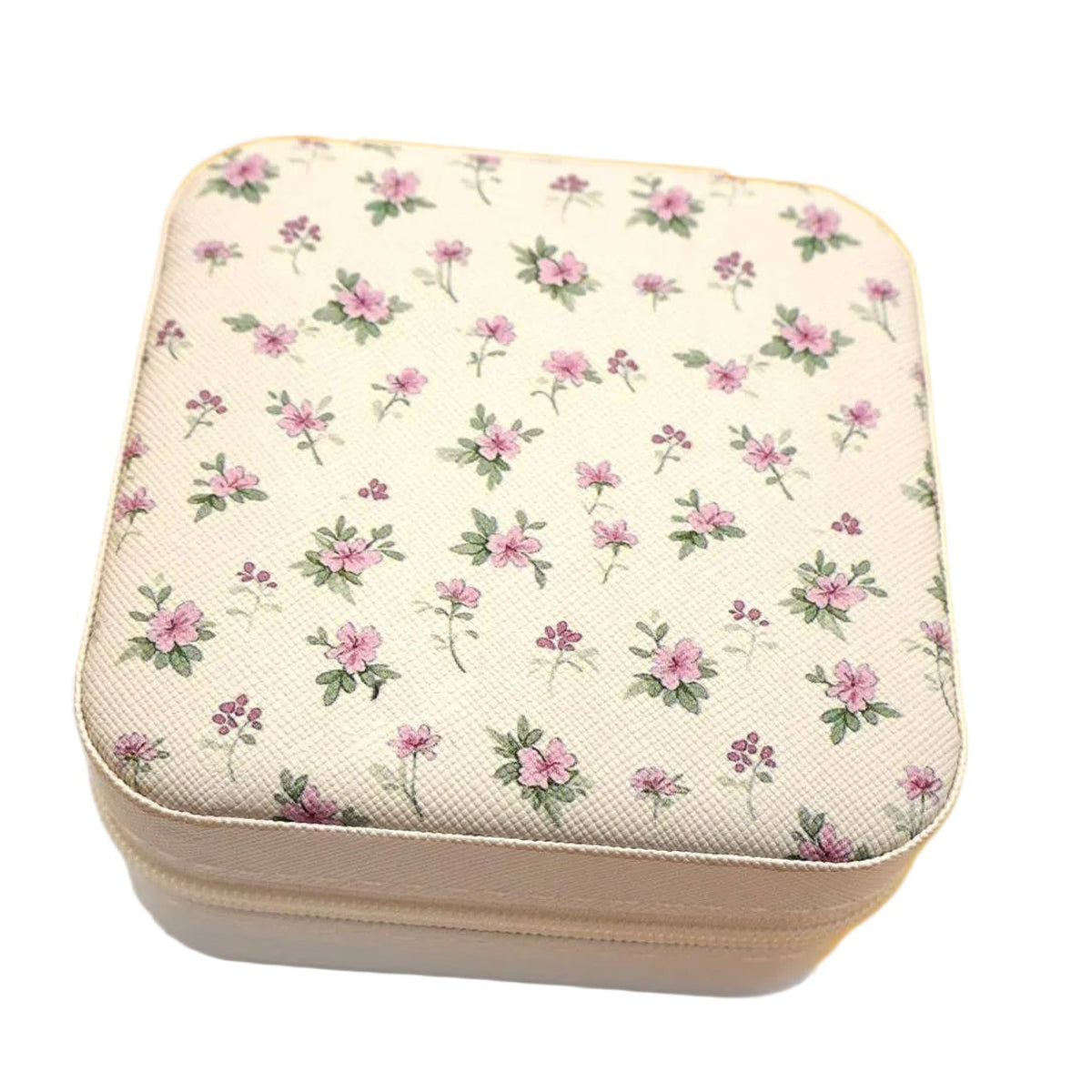 JEWELRY ORGANIZER TRAVEL BOX CASE, Flowers
