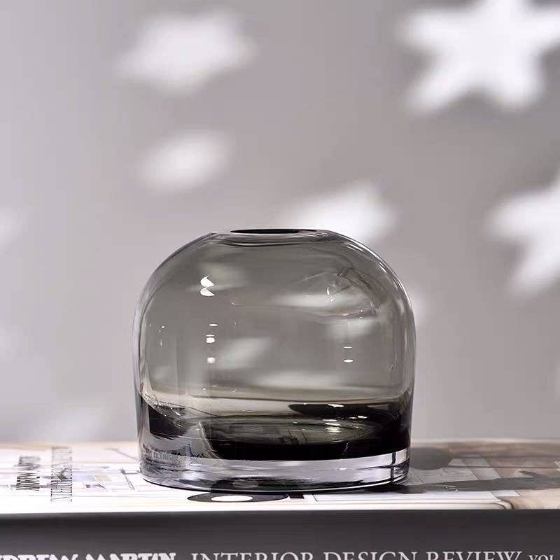 Dome Glass Vase - soot