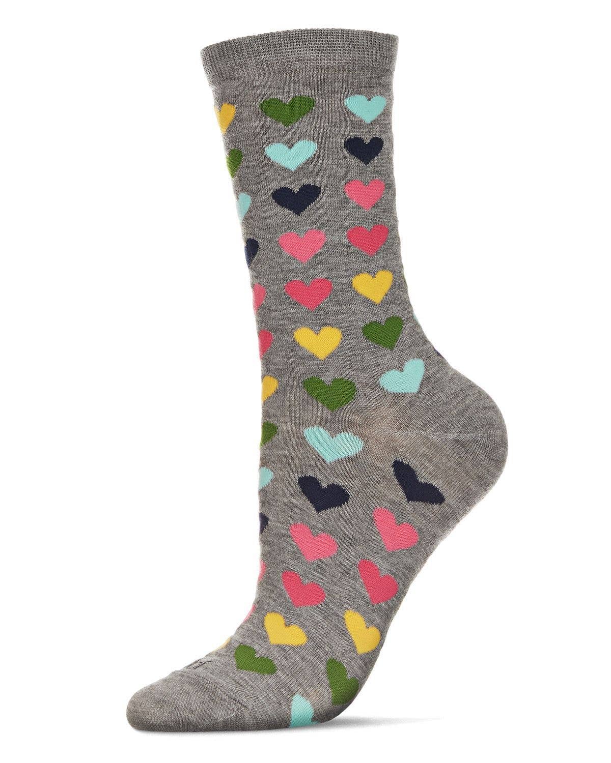 Multicolored Hearts Women's Socks