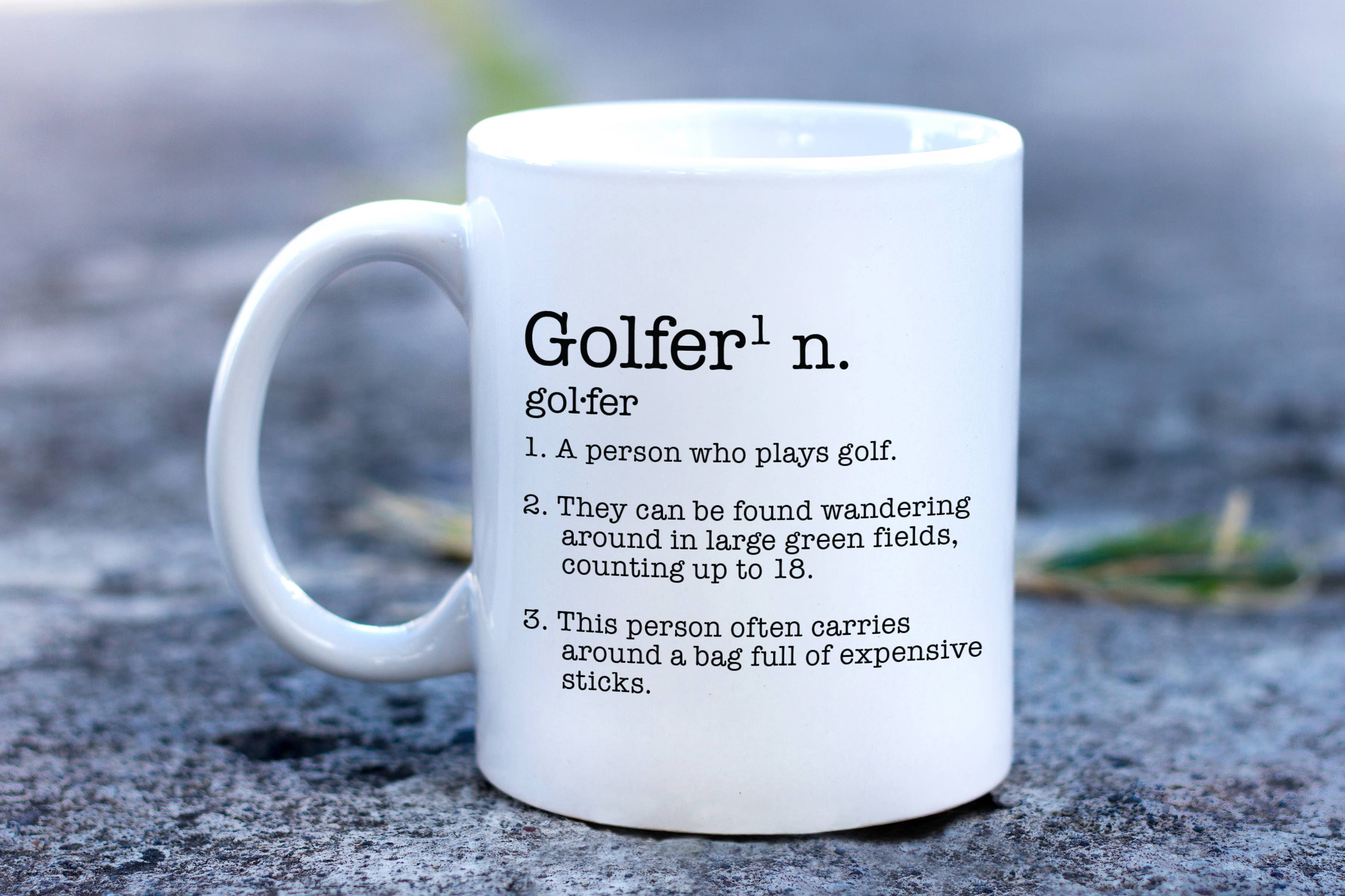 Tasse avec définition de golfeur