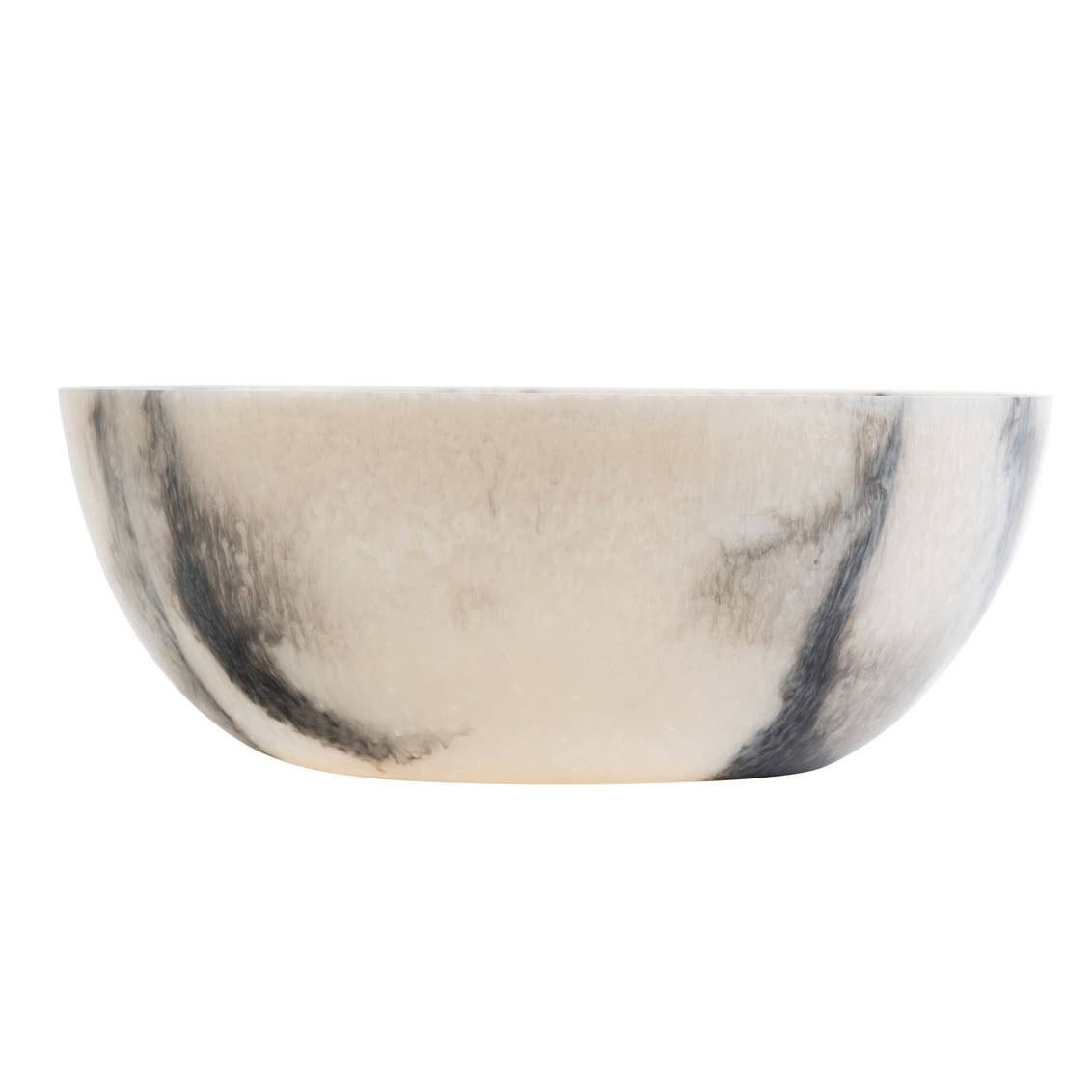 Lucente Resin Matte Salad Bowl - Grey