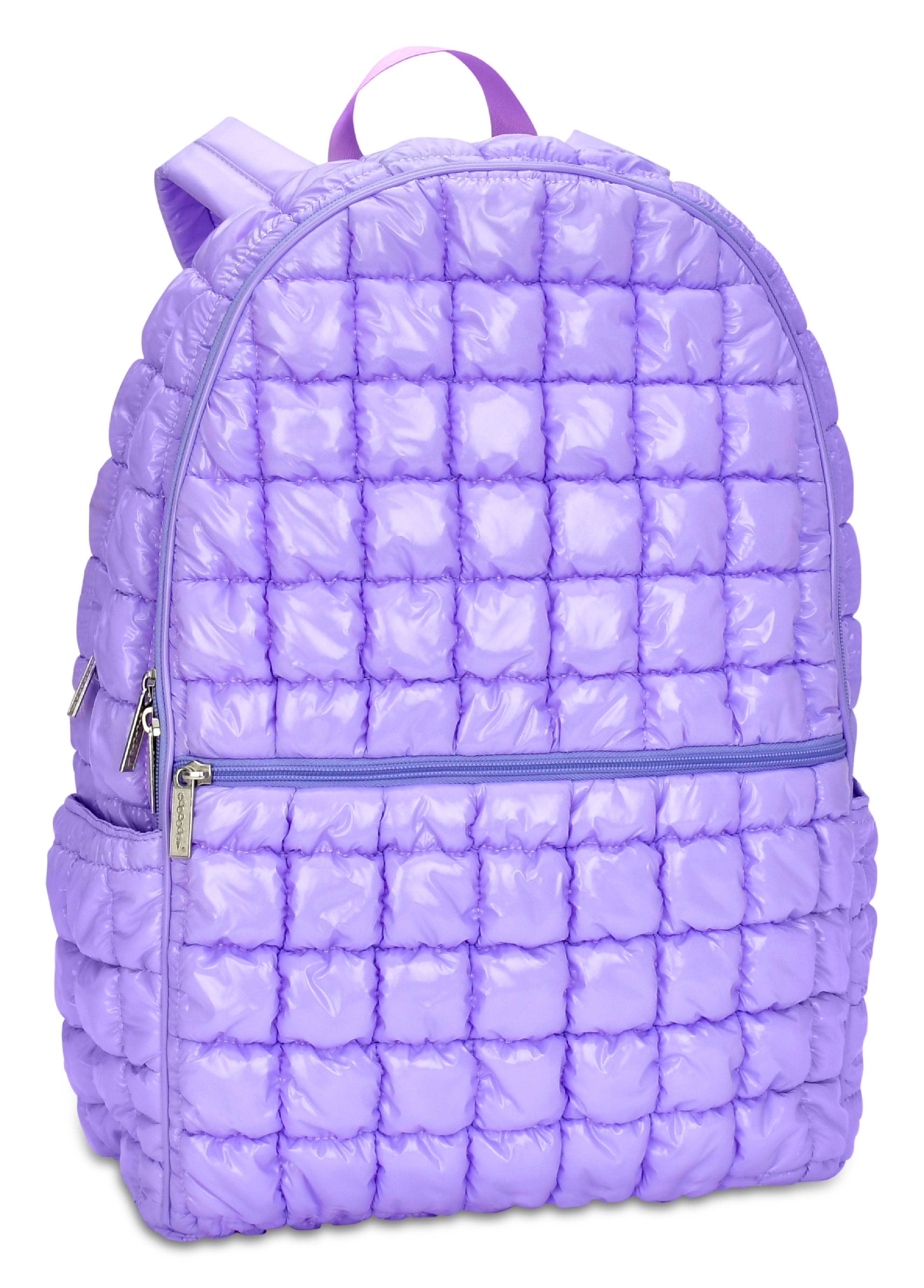 LAVENDER SHINY PUFFER BACKPACK