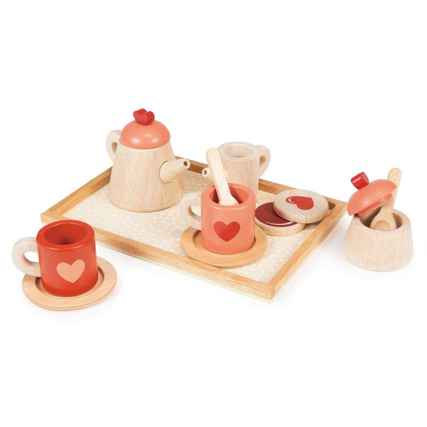 Wooden Tea Time Tray Set