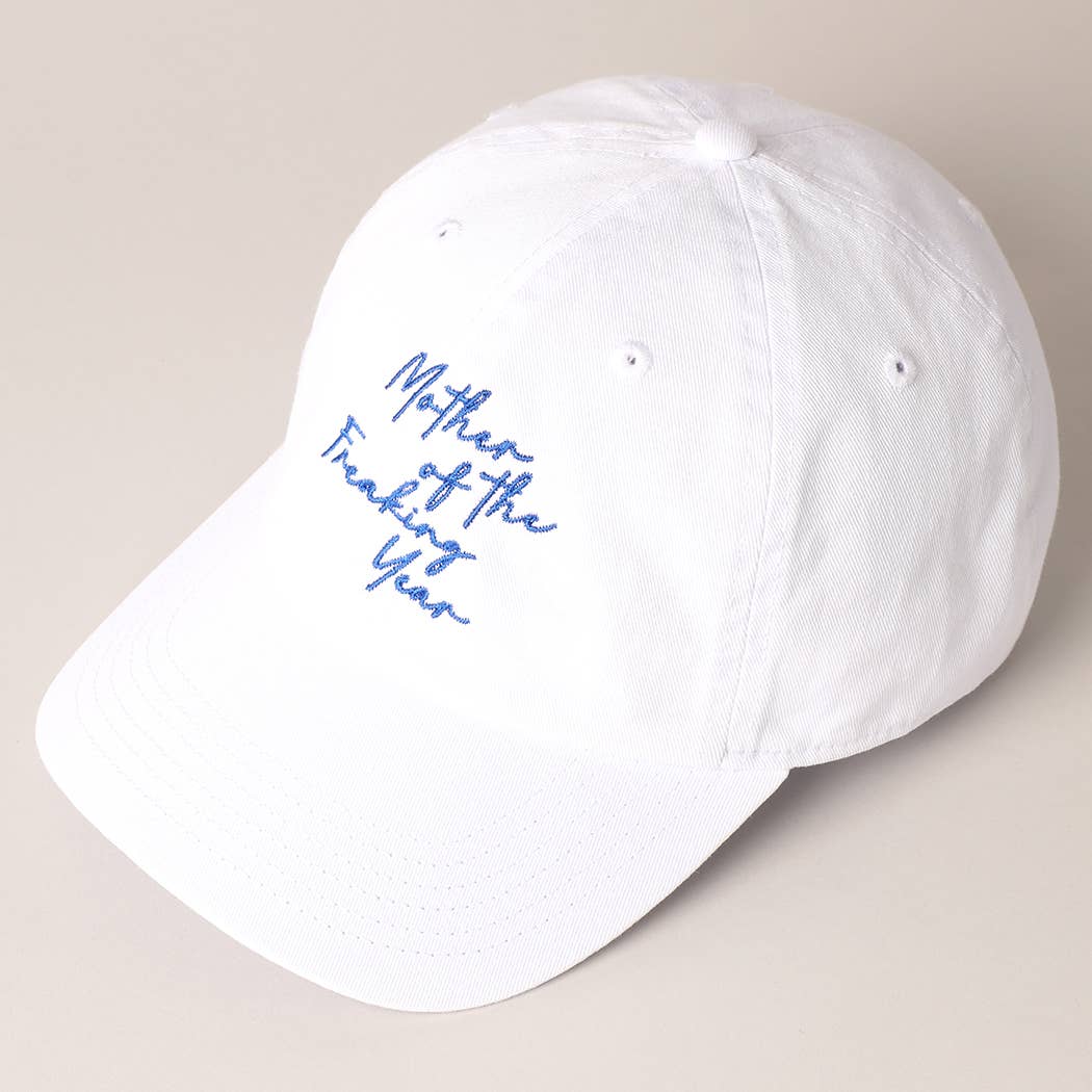 "Mother of the Freaking Year" Cap - Blue