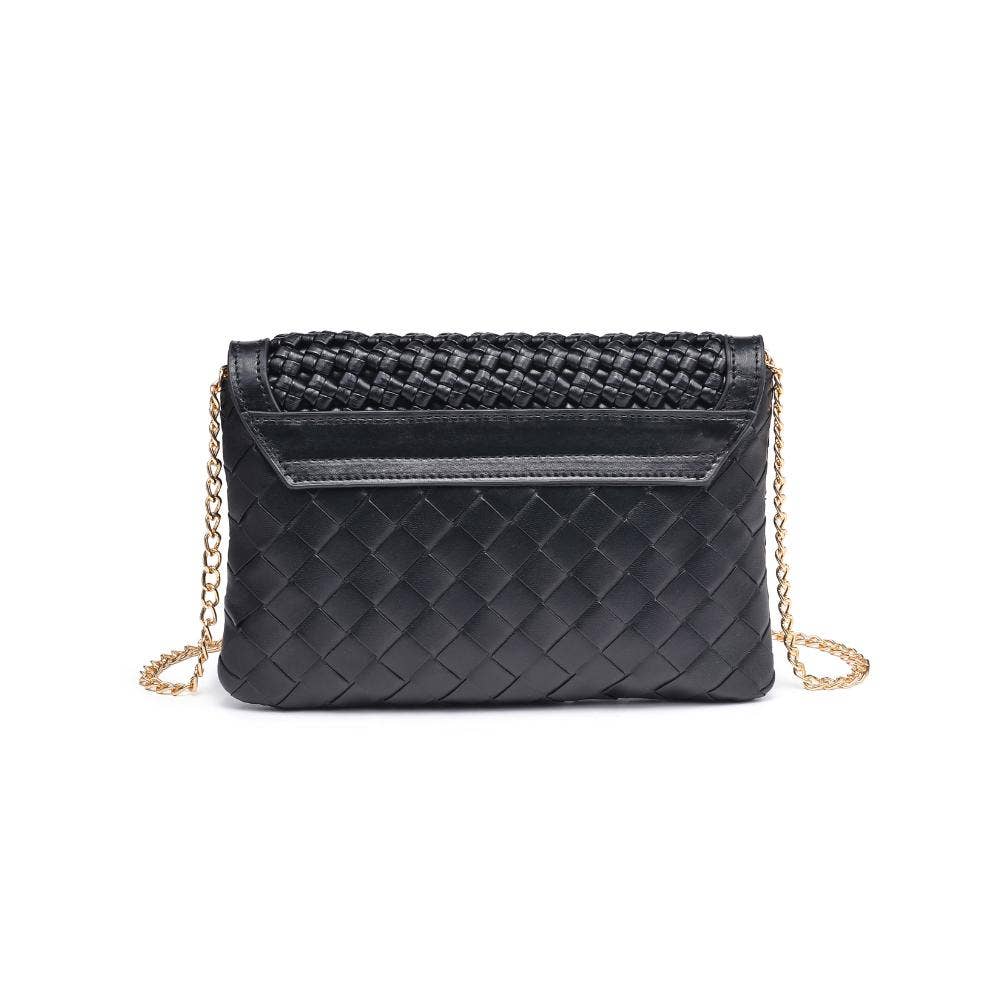 Braided Woven Crossbody: Black