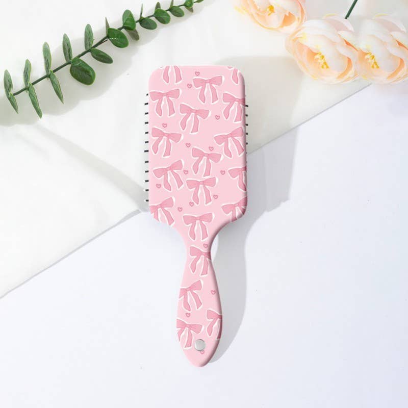 DETANGLE HAIR BRUSH - pink Bow
