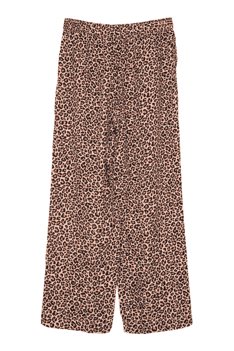 Brown Leopard Print Boxer Pajama Pants